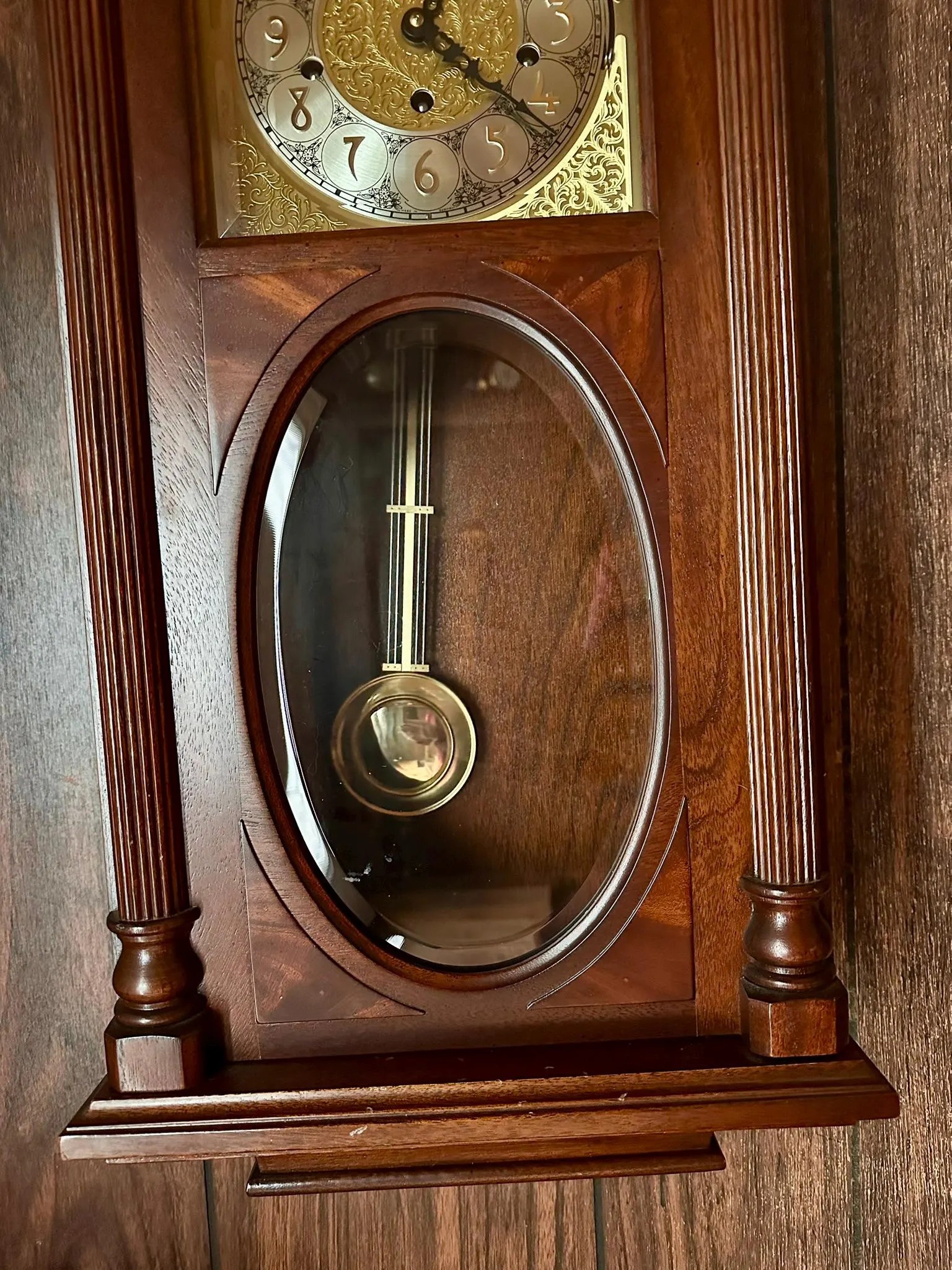 Sligh Triple Chime Hanging Wall Clock 