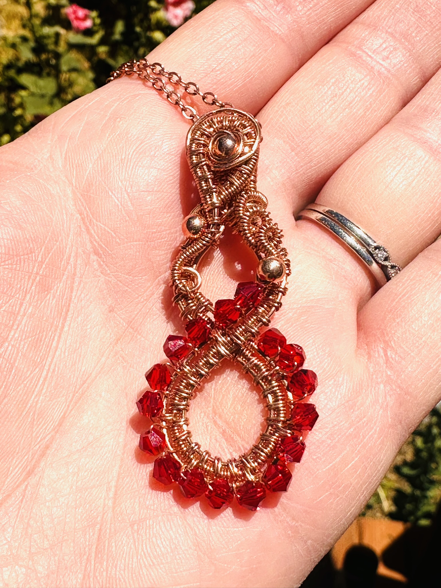 Wire Woven Number 8 Pendant