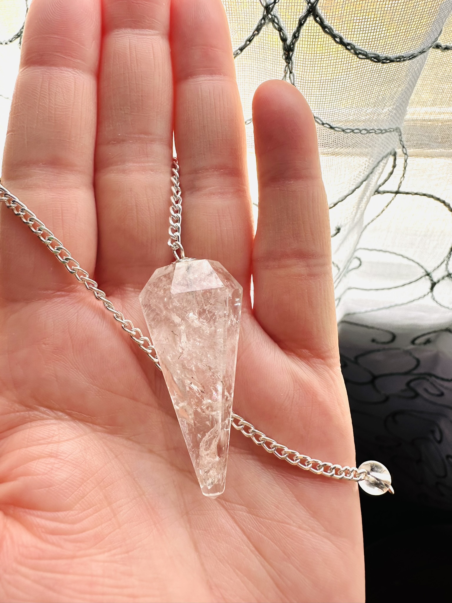 Clear Quartz Pendulum
