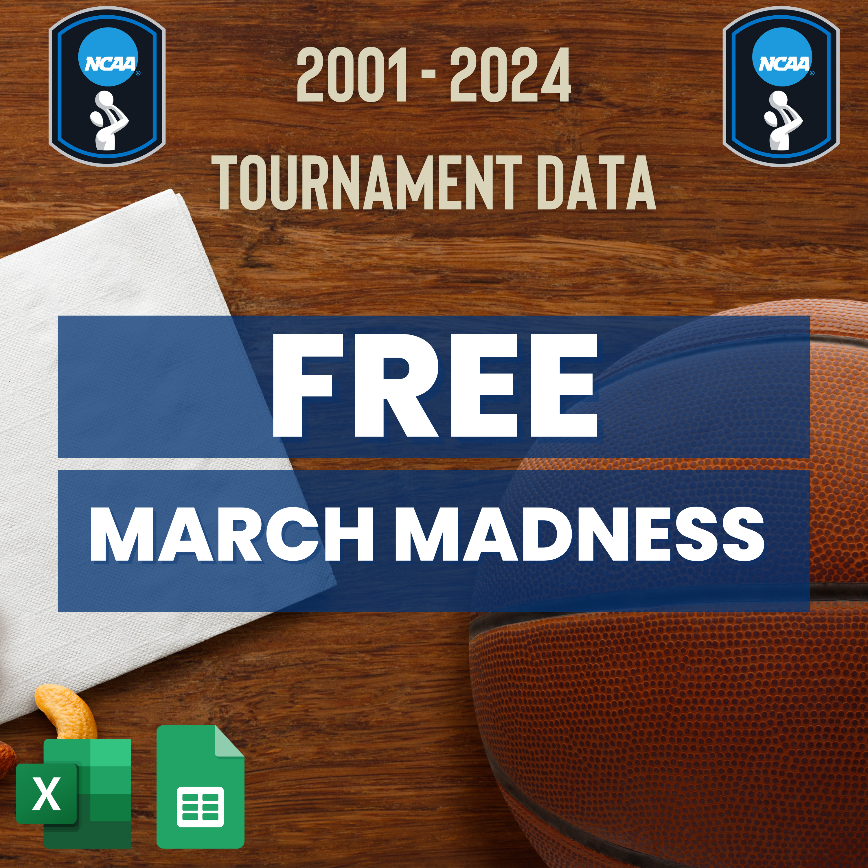 NCAA Basketball - March Madness Results - Free Data