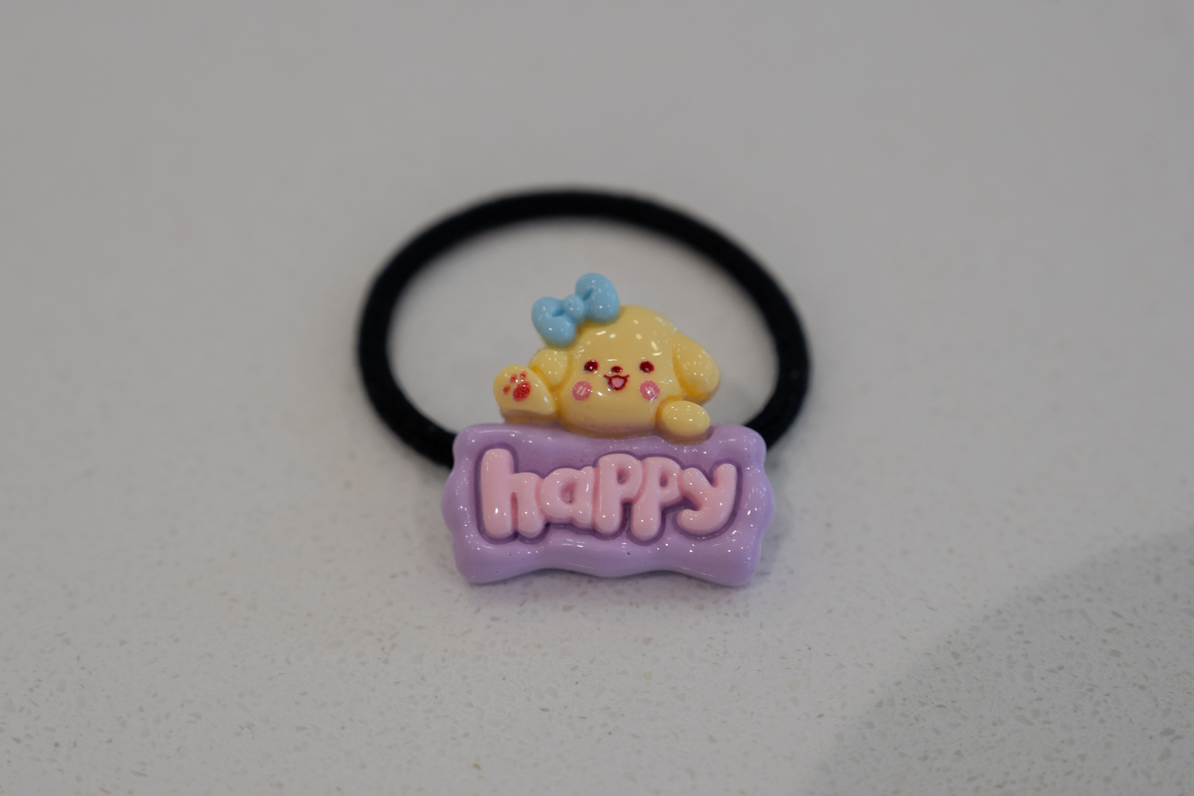 Cute 'Happy' Hair Tie