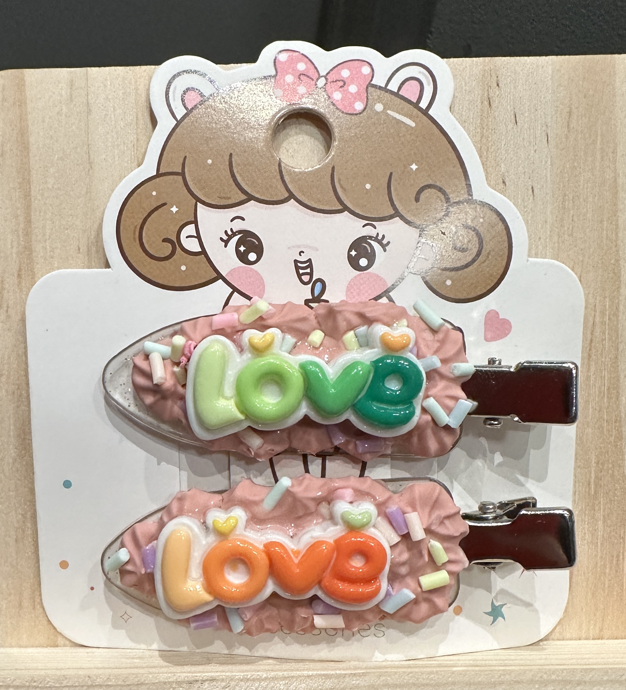 Love Decorated Hair Clips