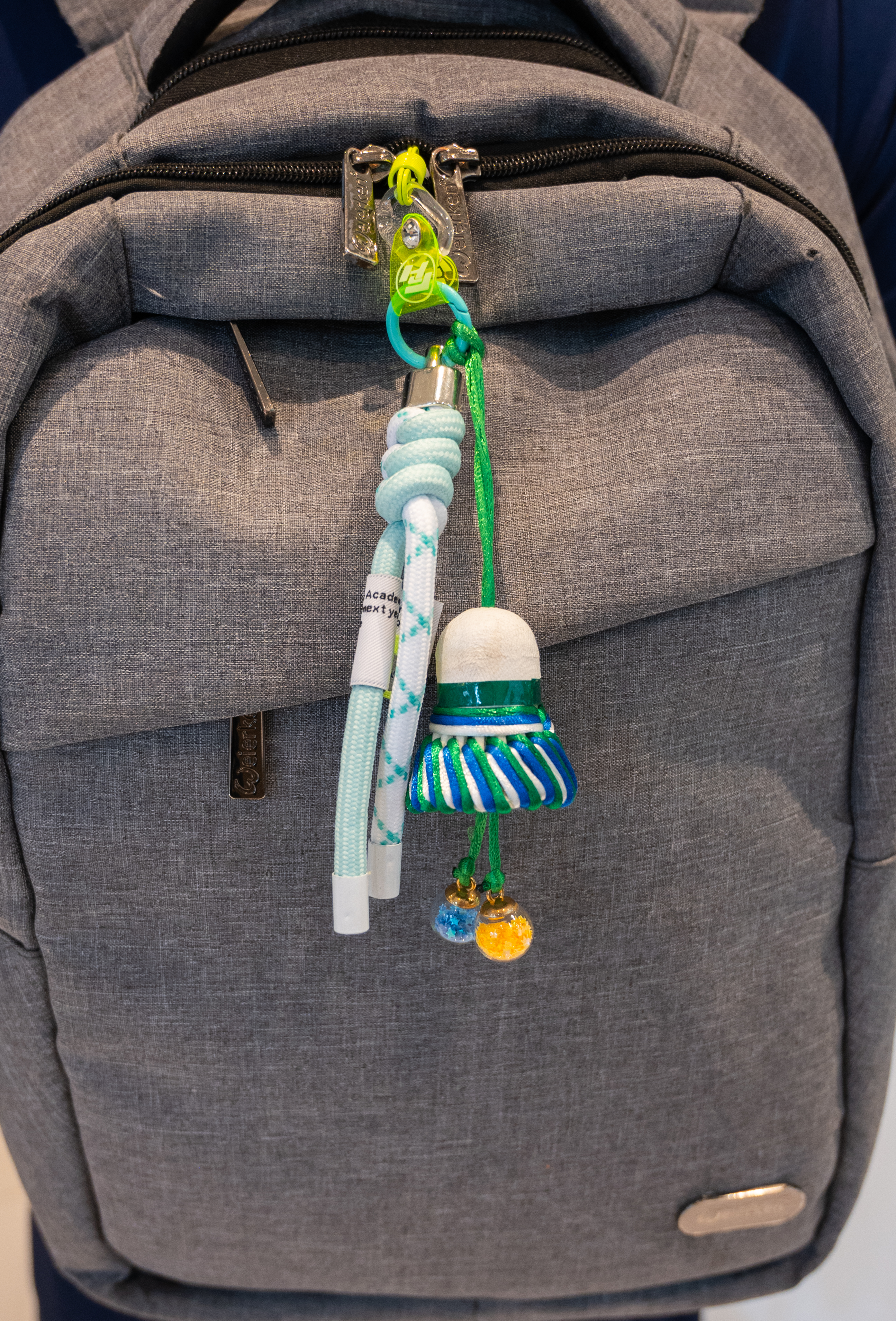 Light Green Badminton Keychain