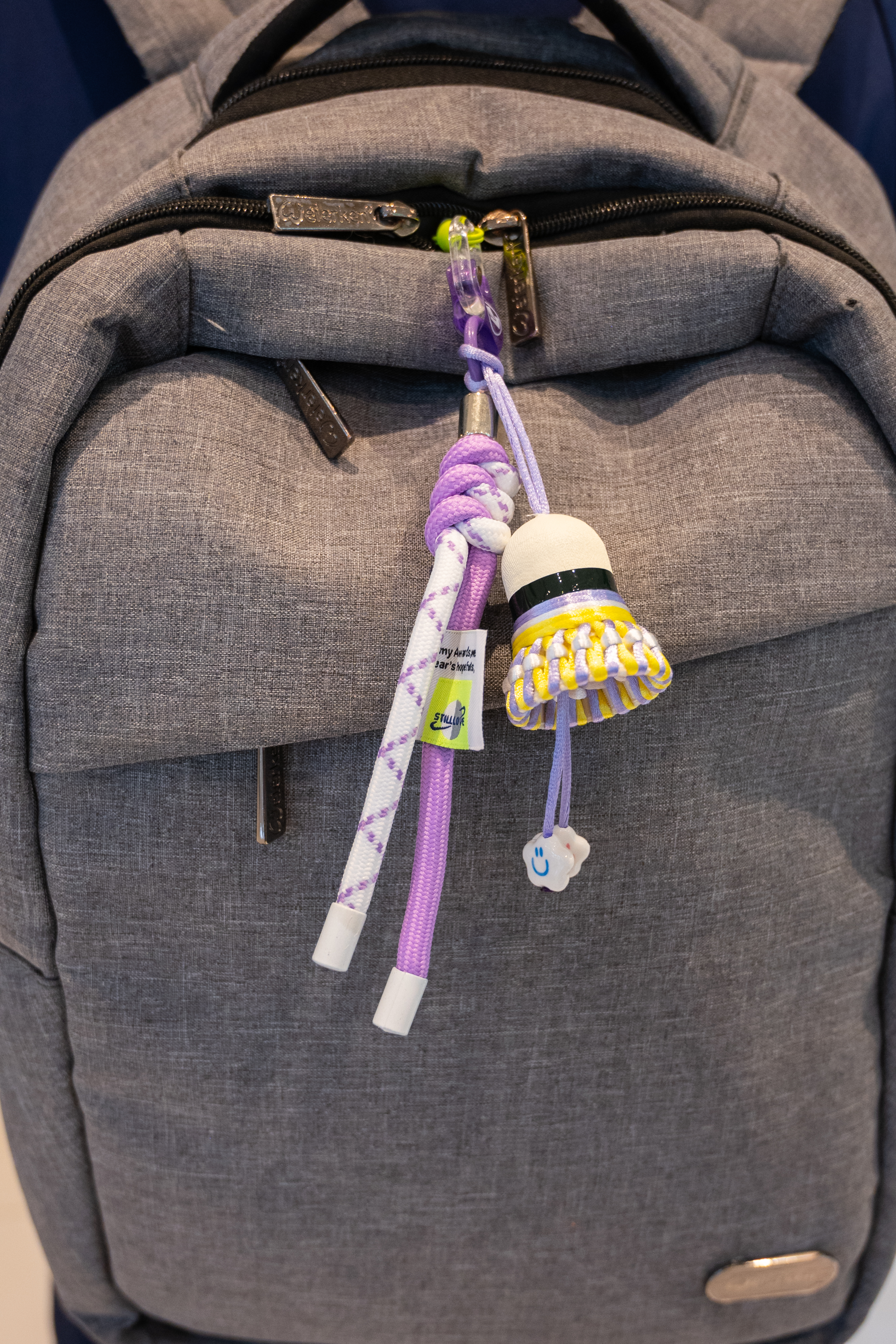 Purple Badminton Keychain