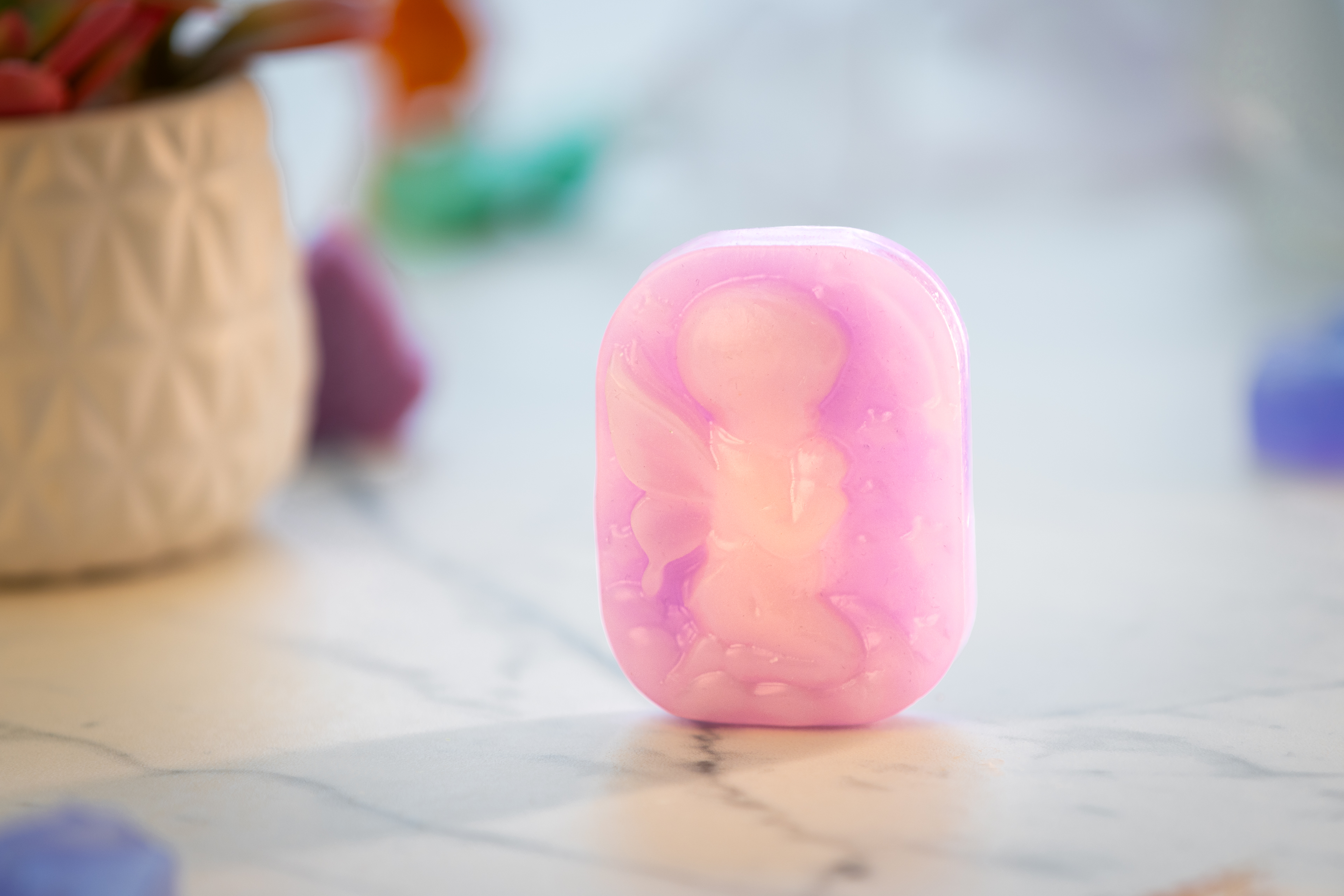Angel-Themed Pink Soap Bar