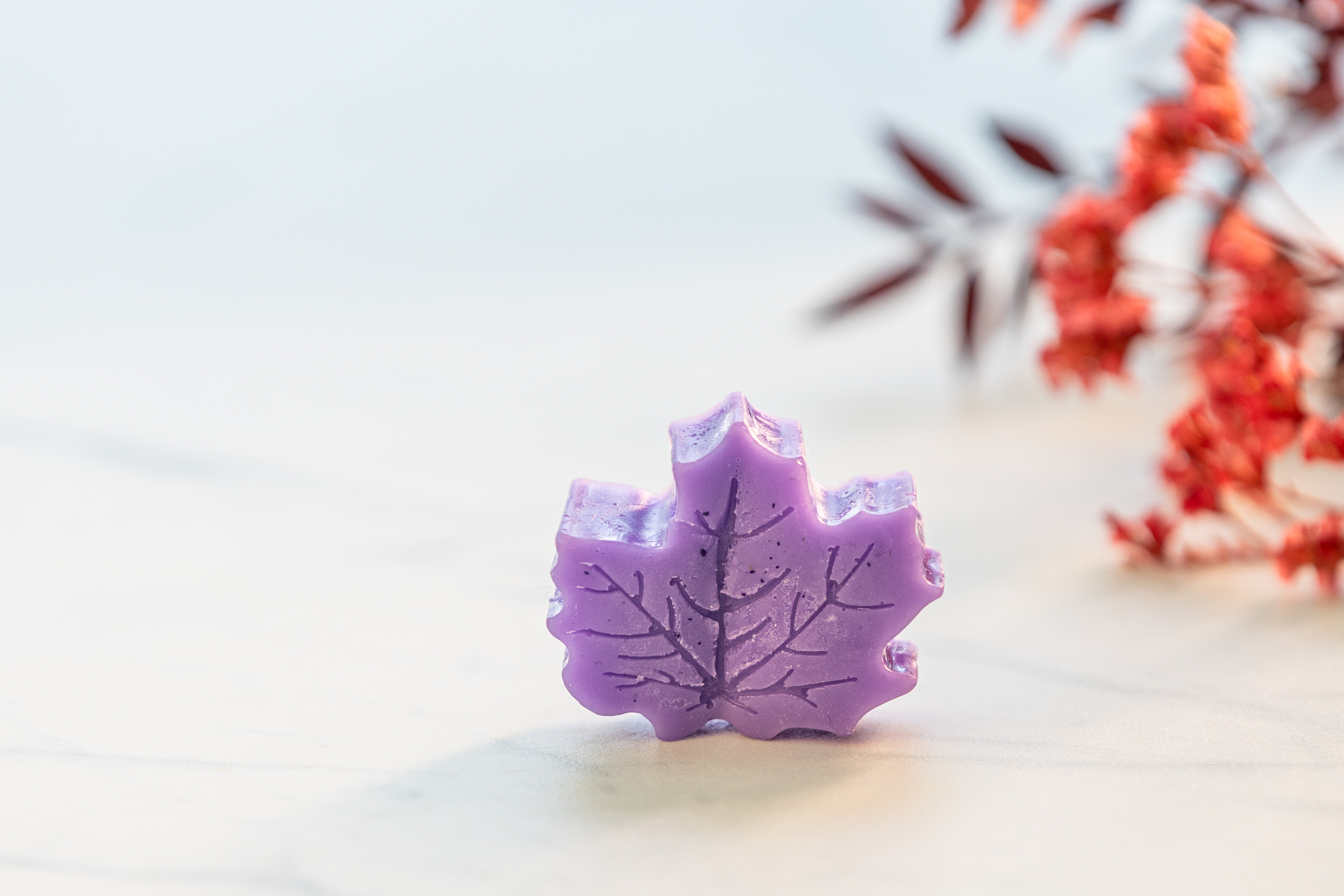 Purple Leaf-Shaped Soap