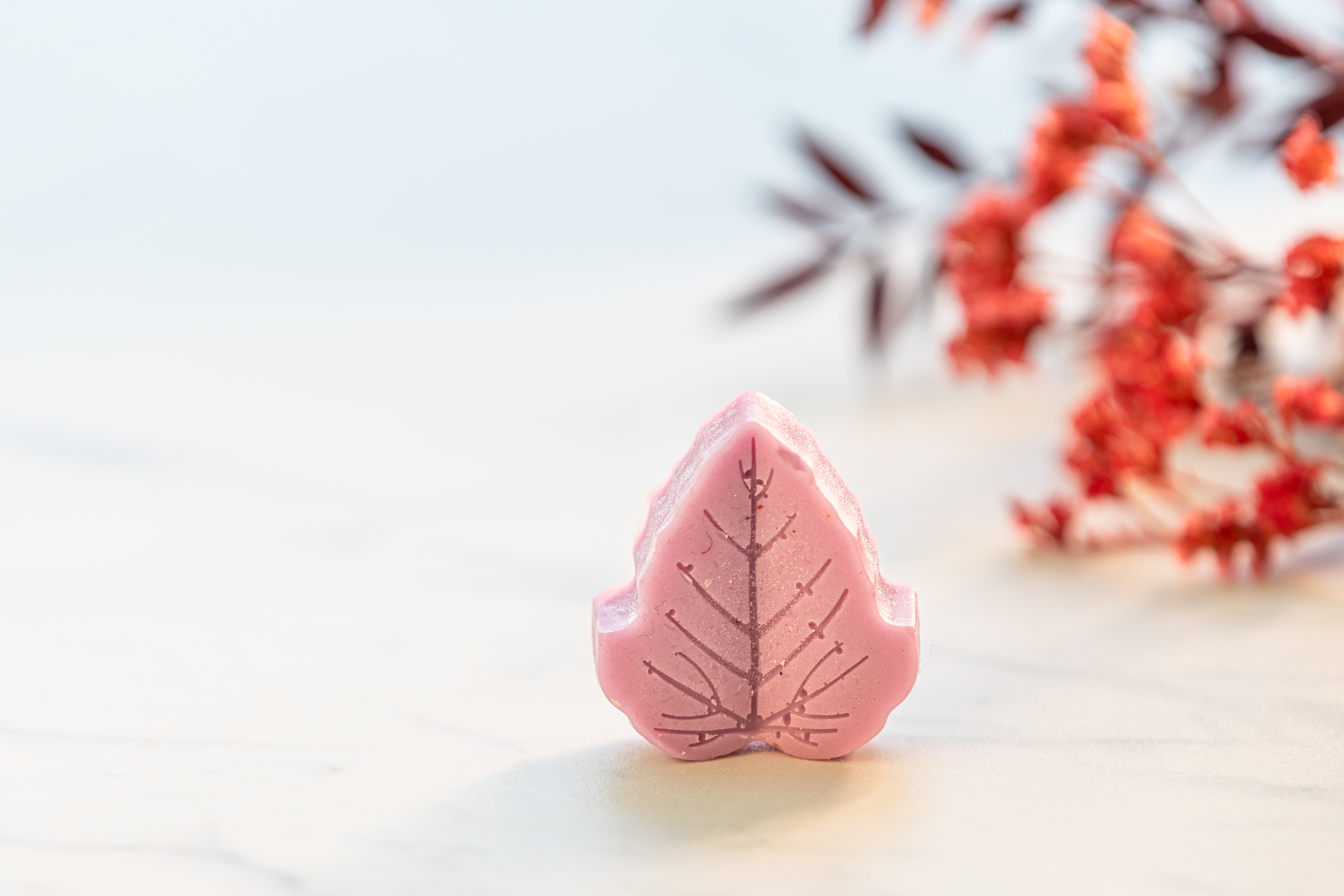 Pink Leaf Soap Bar