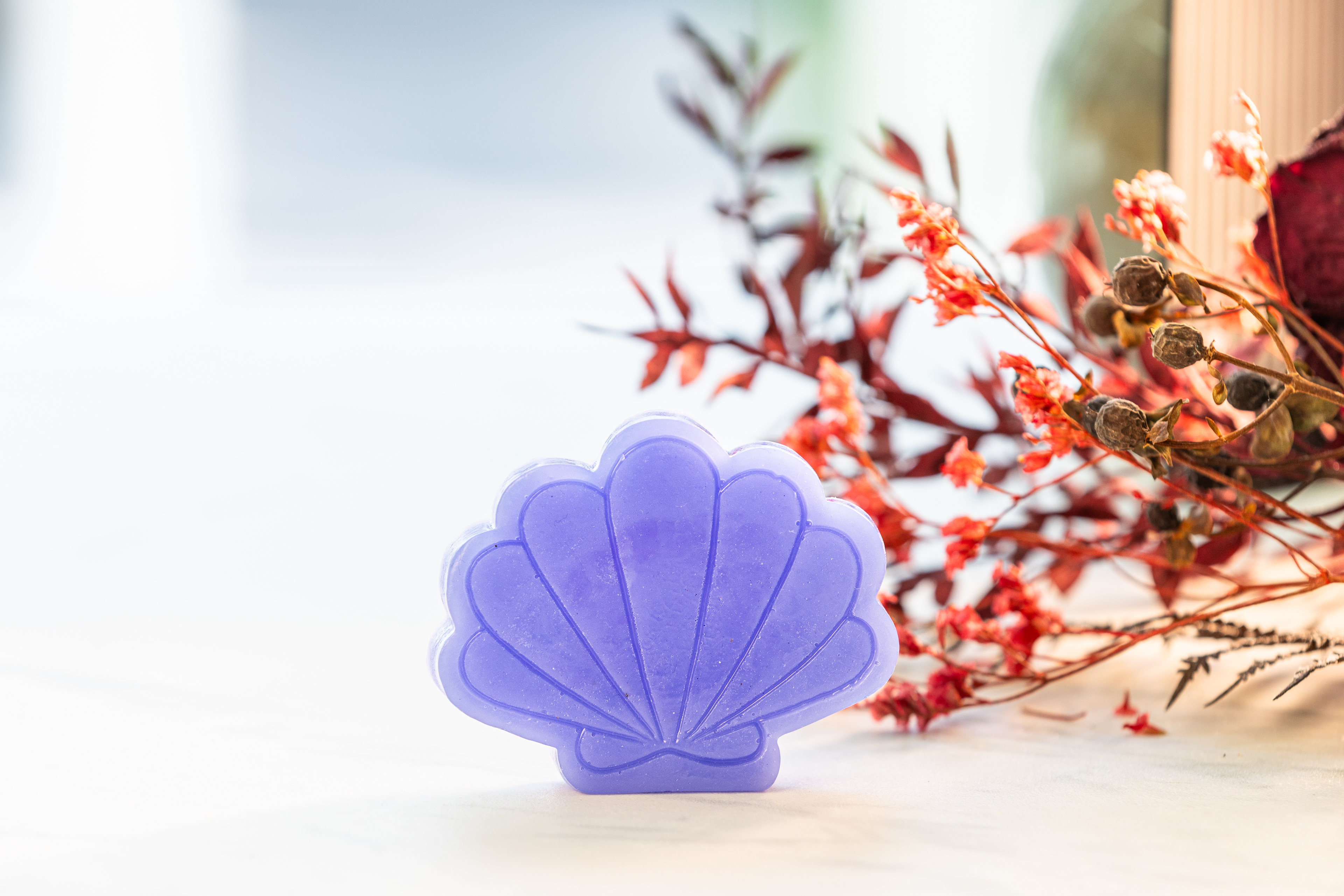 Seashell-Shaped Purple Soap