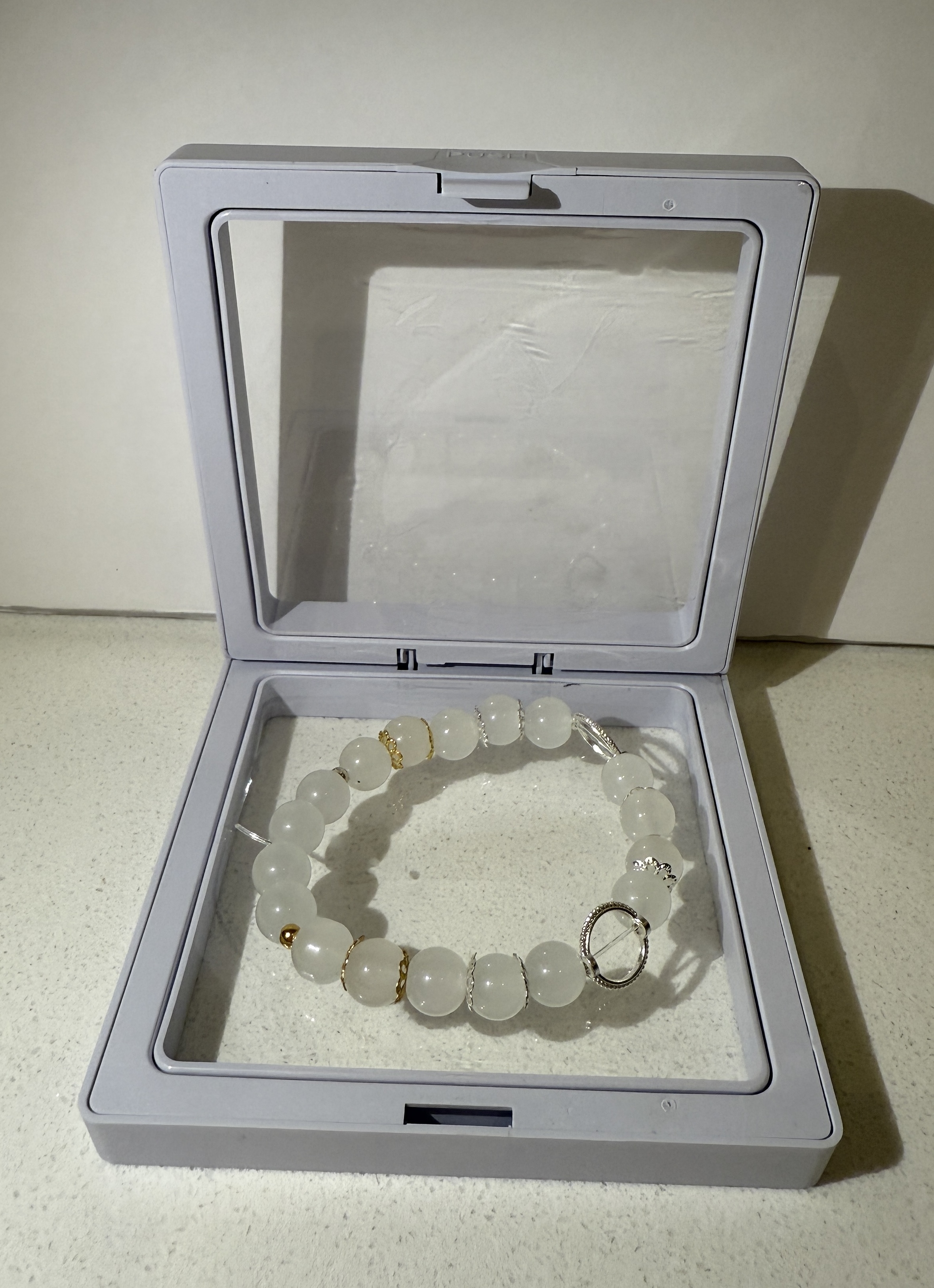 White Beaded Bracelet