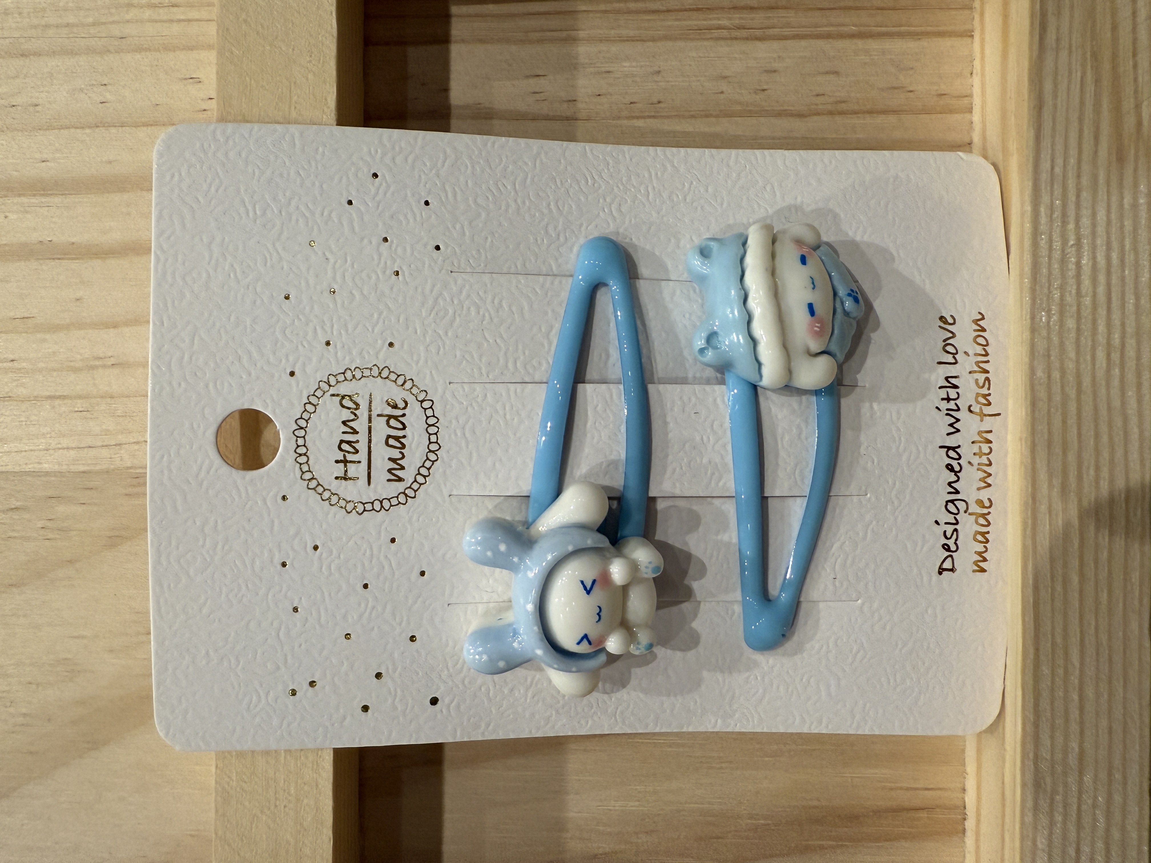 Cinnamon Roll  Hair Clips Set