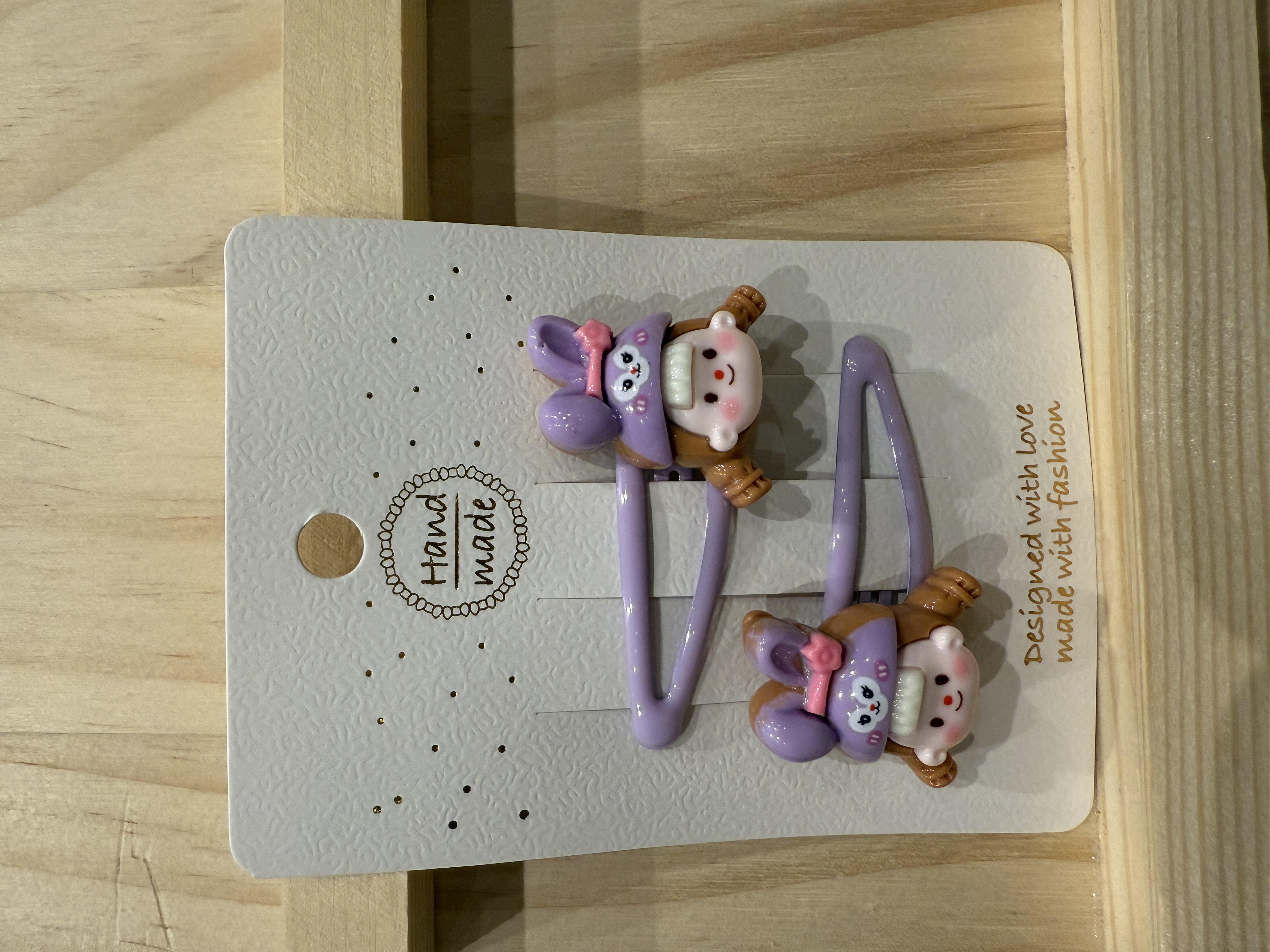 Purple Girl Hair Clips