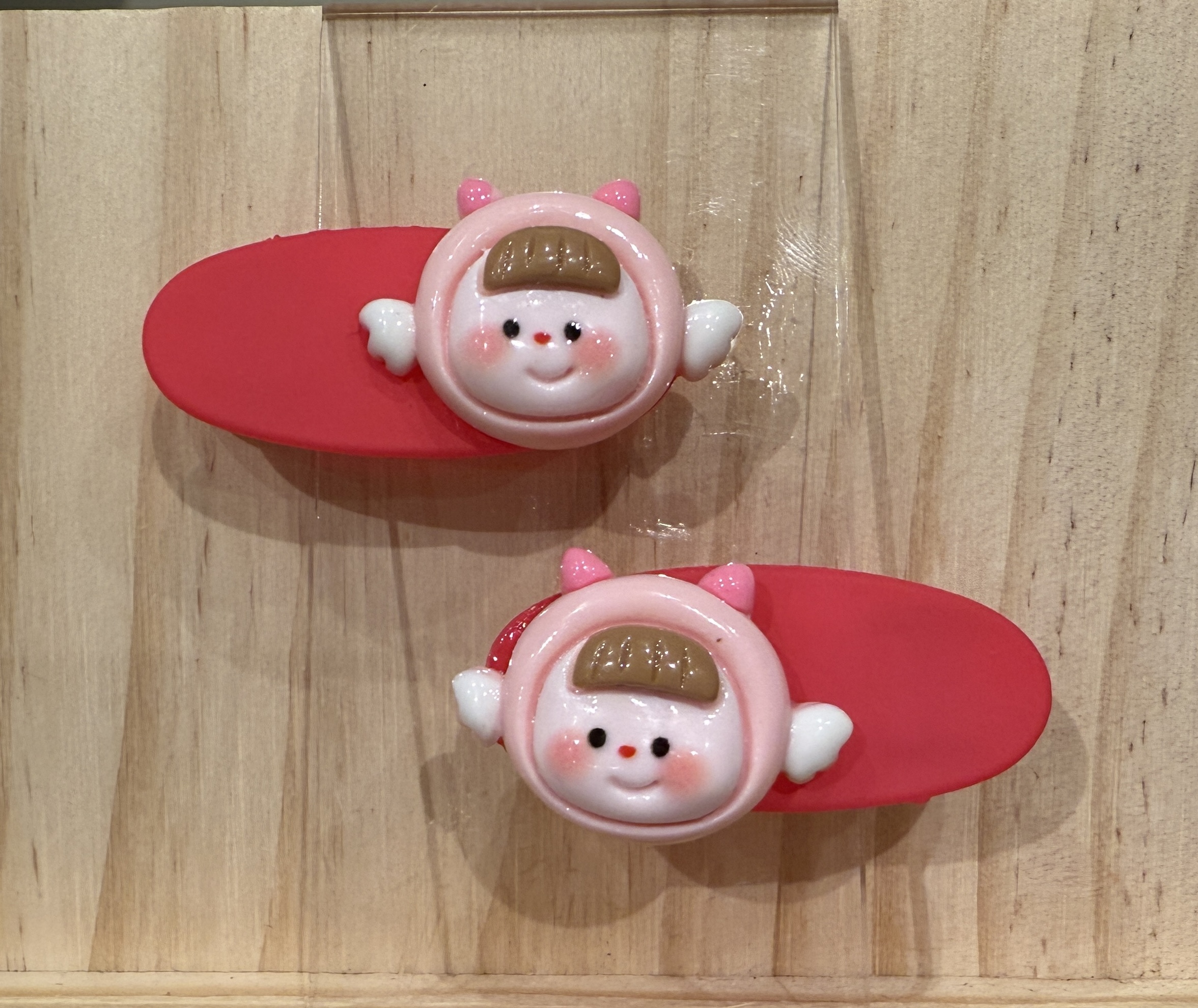 Red Cartoon Hair Clips
