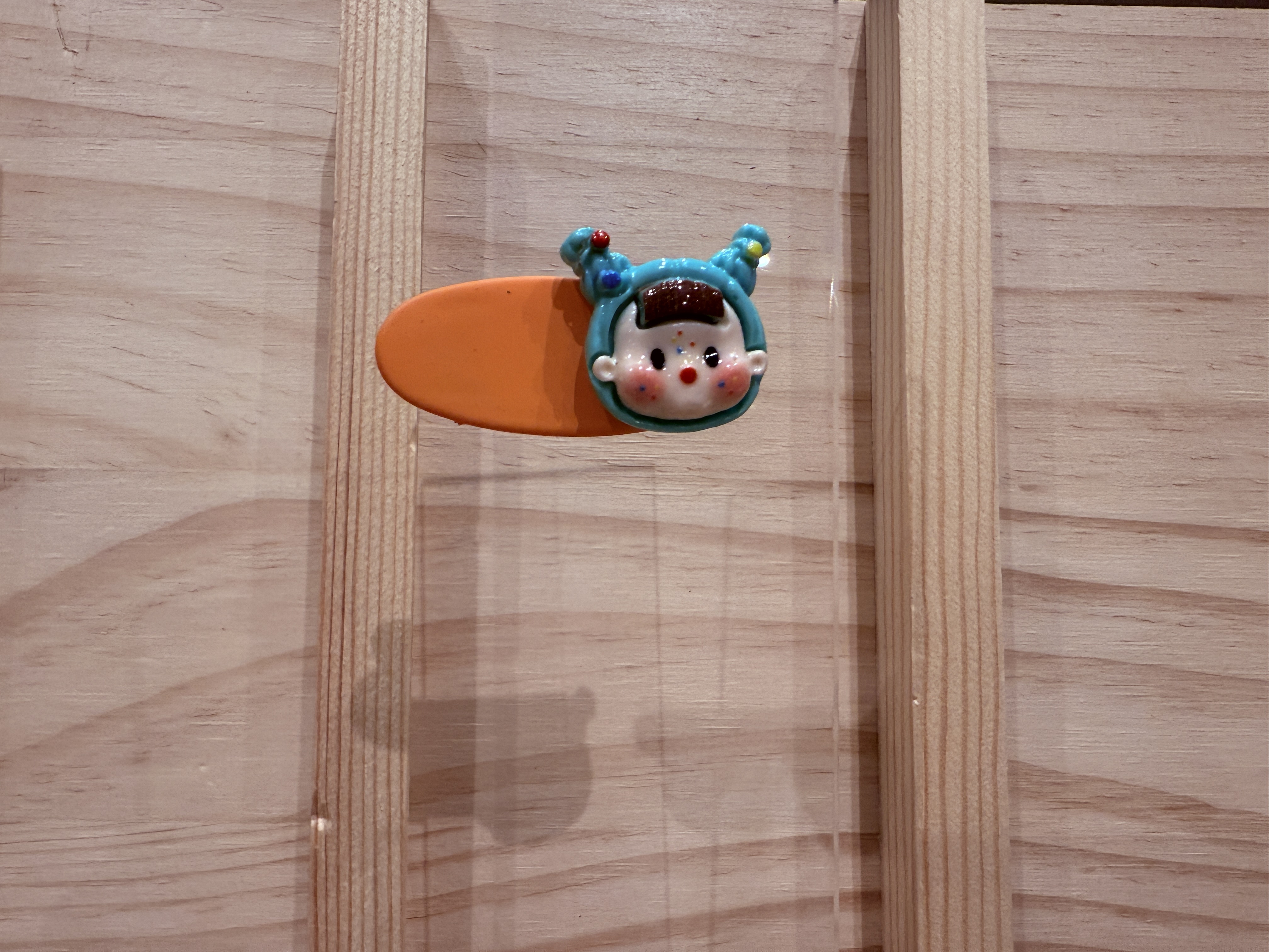 Blue Head Cartoon Hair Clip