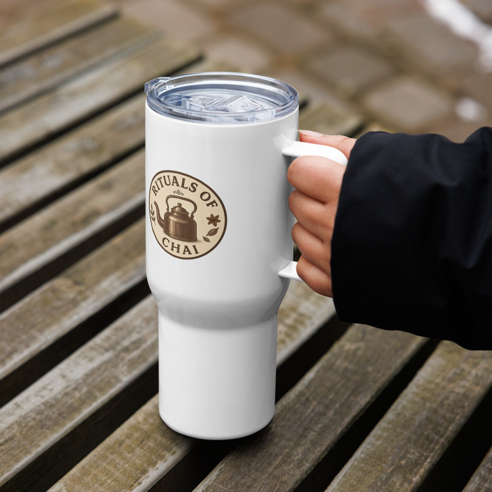 Rituals of Chai: Travel mug with a handle