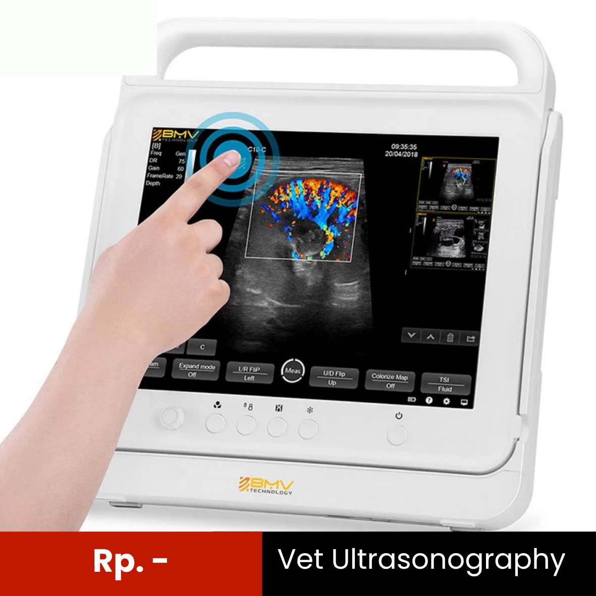 Compact Pad Touch Veterinary Color Doppler Ultrasound BMV PT50C
