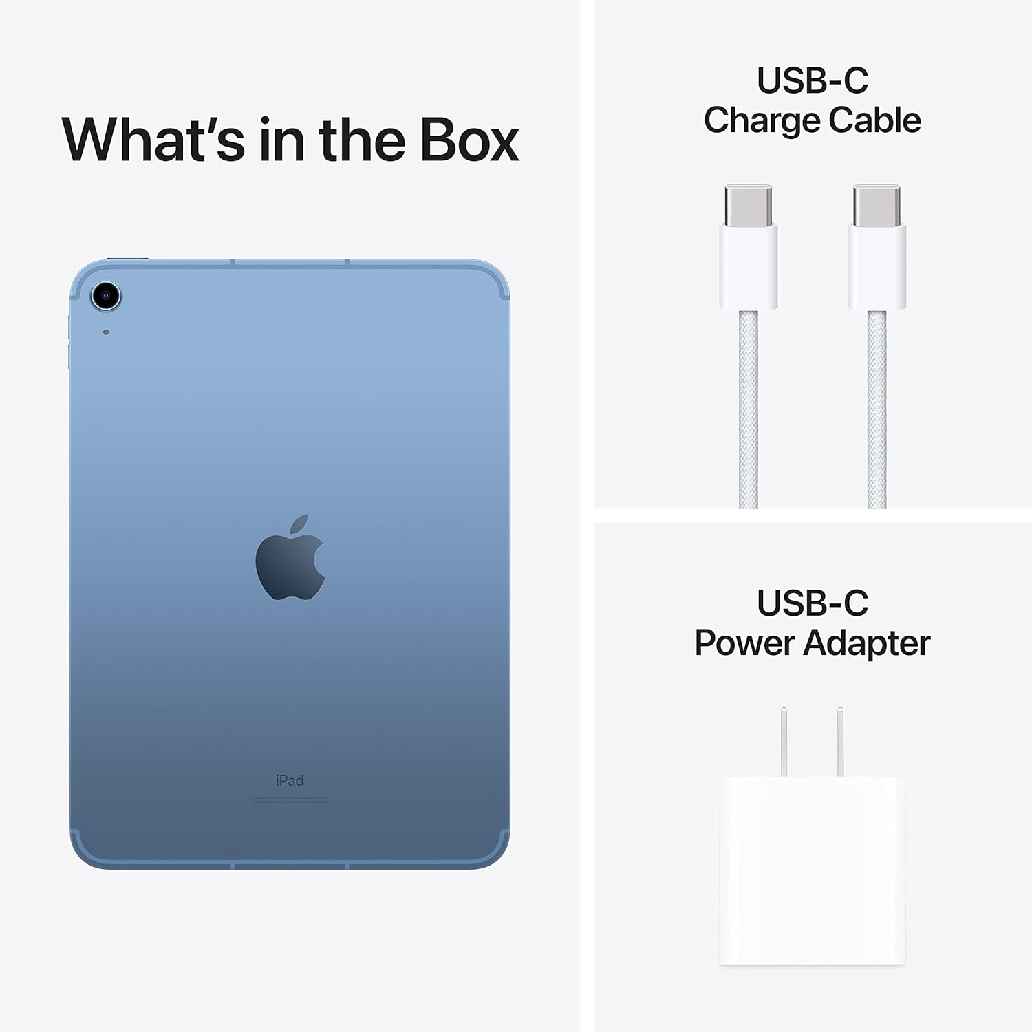 Apple iPad (10th Generation): with A14 Bionic chip, 10.9-inch Liquid Retina Display, 256GB, Wi-Fi 6 + 5G Cellular, 12MP front/12MP Back Camera, Touch ID, All-Day Battery Life – Blue