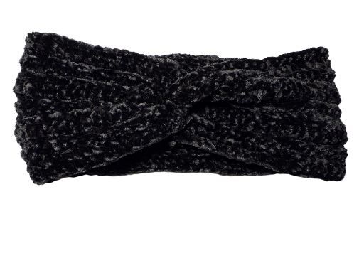 Black Crochet Headband