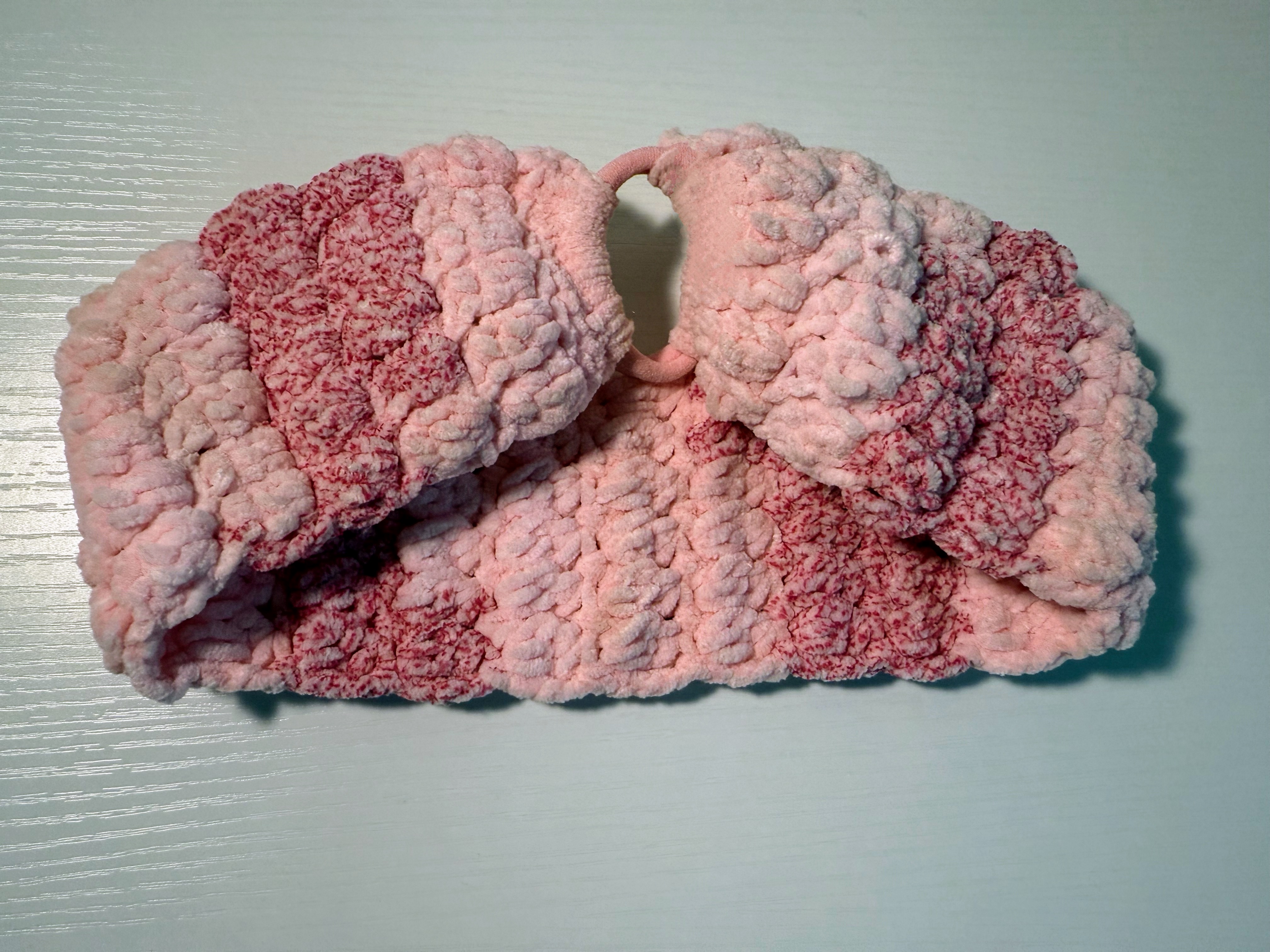 Plush Pink Knitted Headband