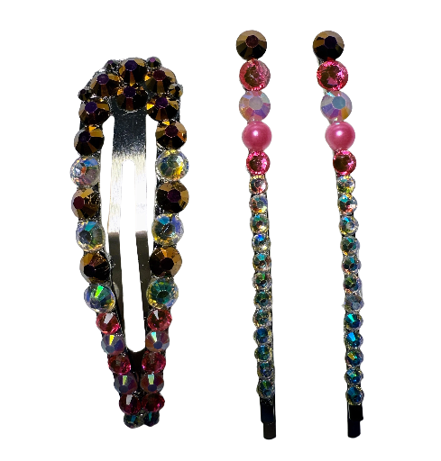Rhinestone Hair Clip and Bobby Pin Set