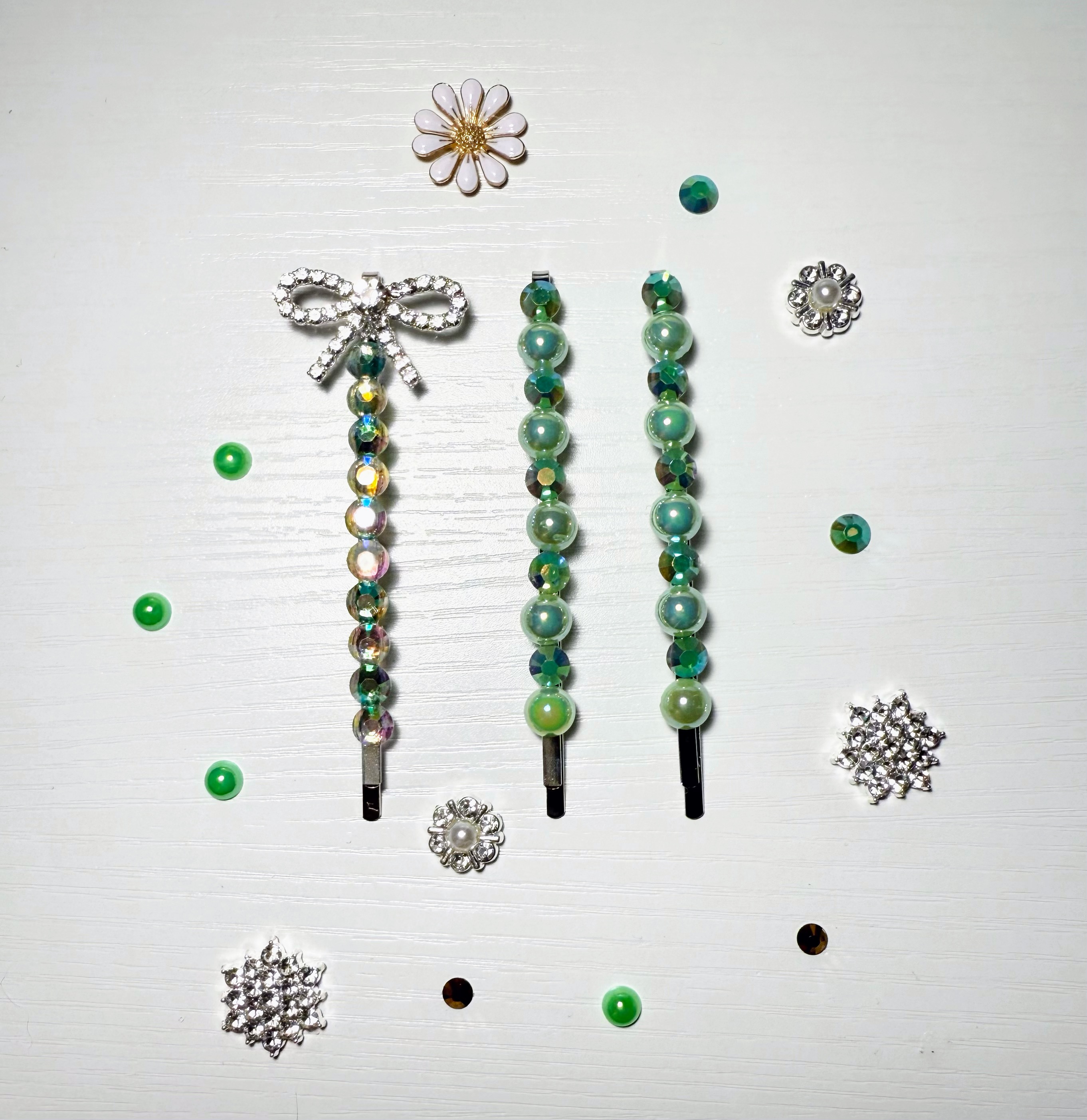 Elegant Beaded Hair Pins Set