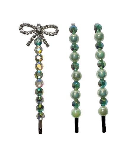 Elegant Beaded Hair Pins Set
