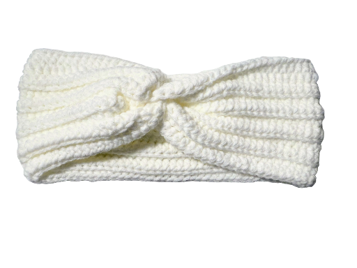 Handmade White Knitted Headband