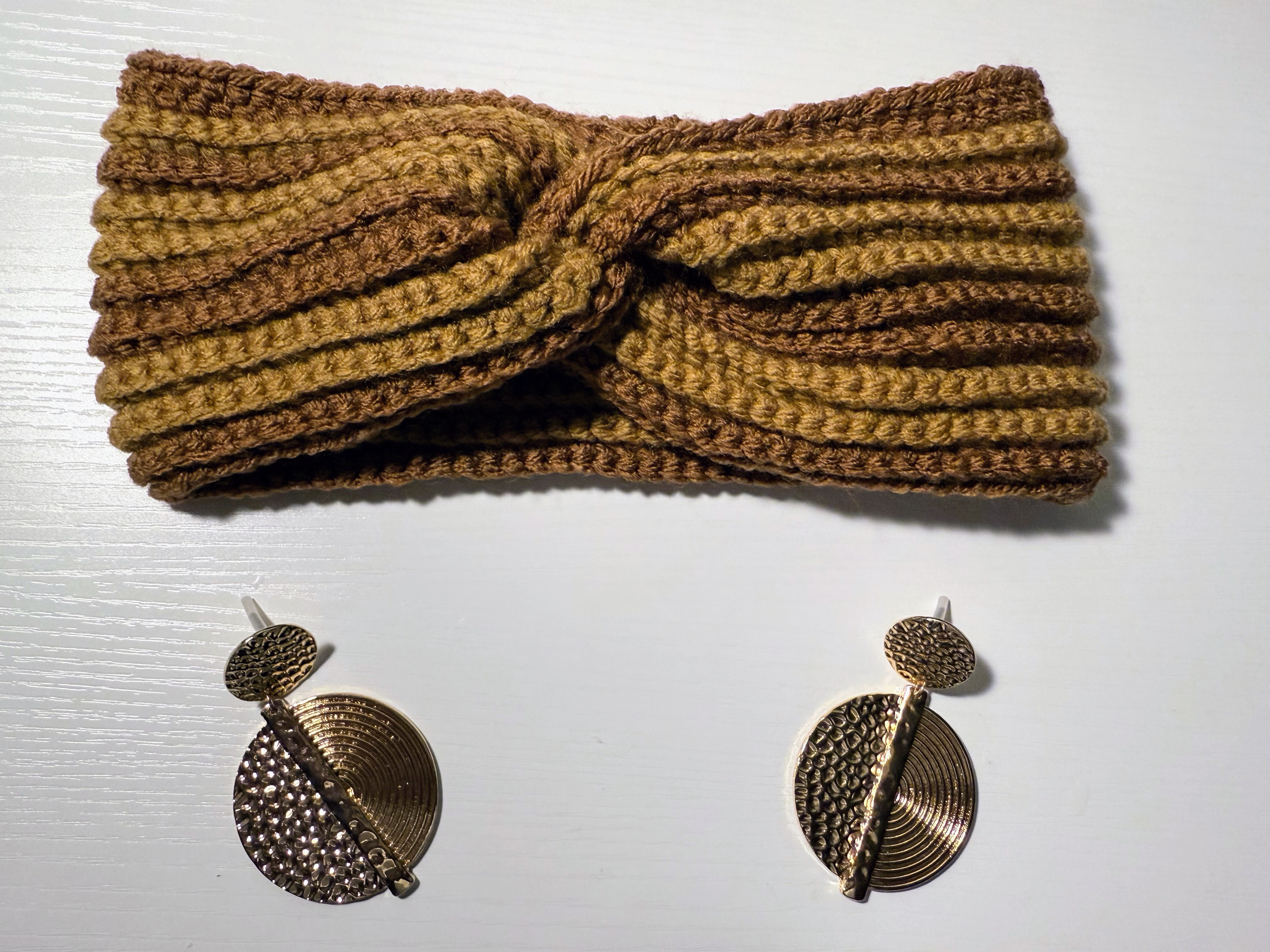 Knitted Brown Headband