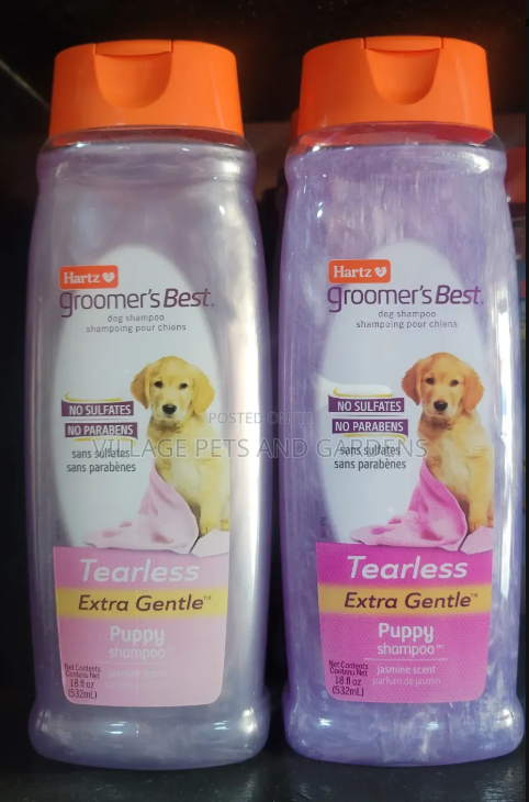 Hartz Groomer's Best Tearless Extra Gentle Puppy Shampoo.