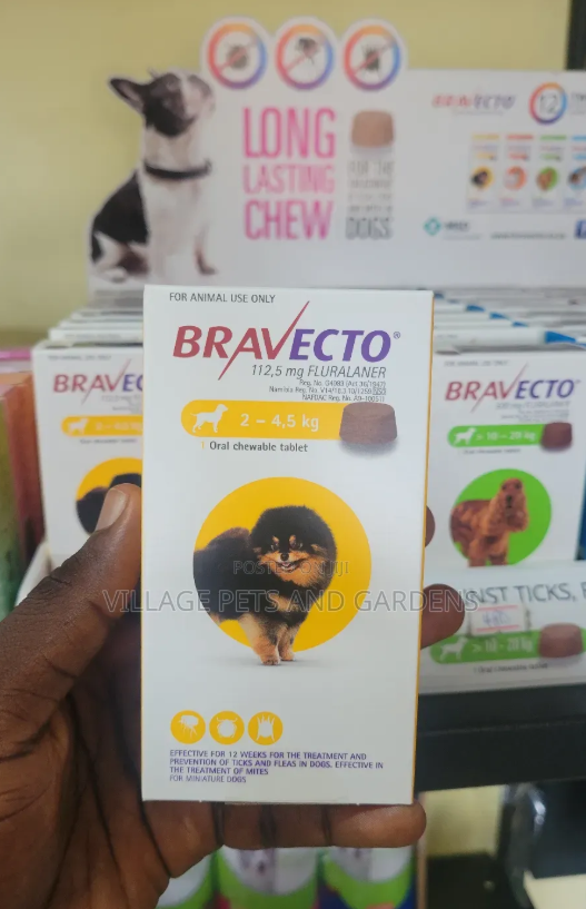 Bravecto 112.5 mg Flea and Tick Tablet for Dogs Weighing 2 - 4.5kg