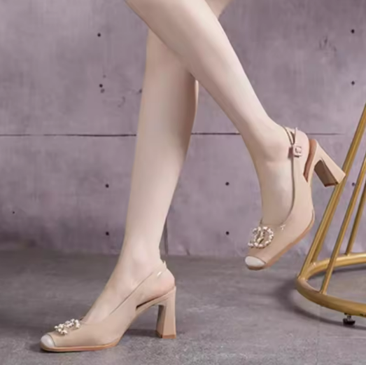 Elegant Beige High Heels