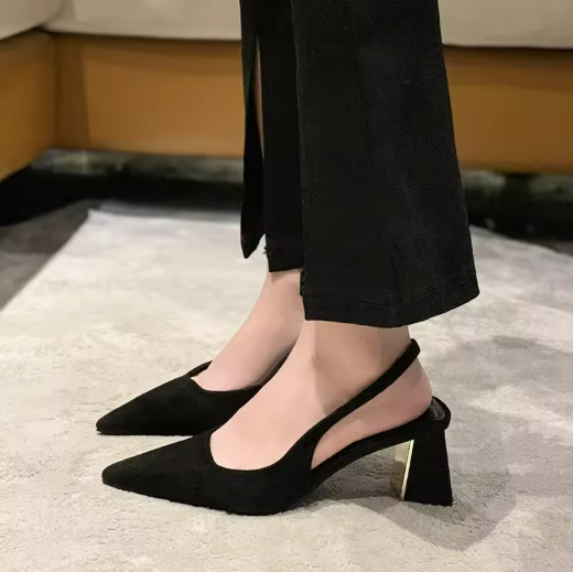 Black Slingback Heels
