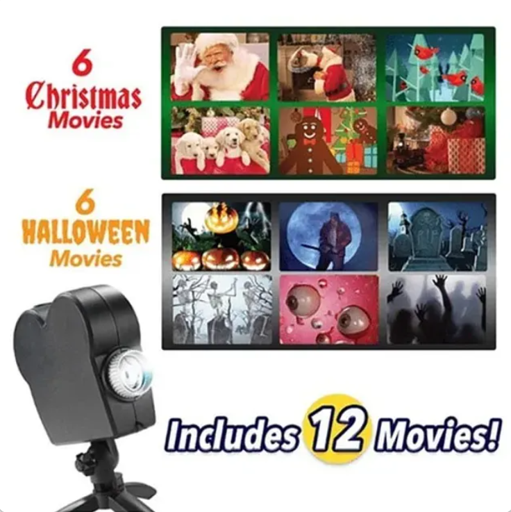 🔥Hot Sale 60% OFF💀 2025 New Upgrade Halloween/Christmas Holographic Projection