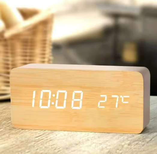 Digital Wooden Clock