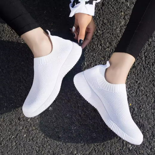 White Slip-On Sneakers