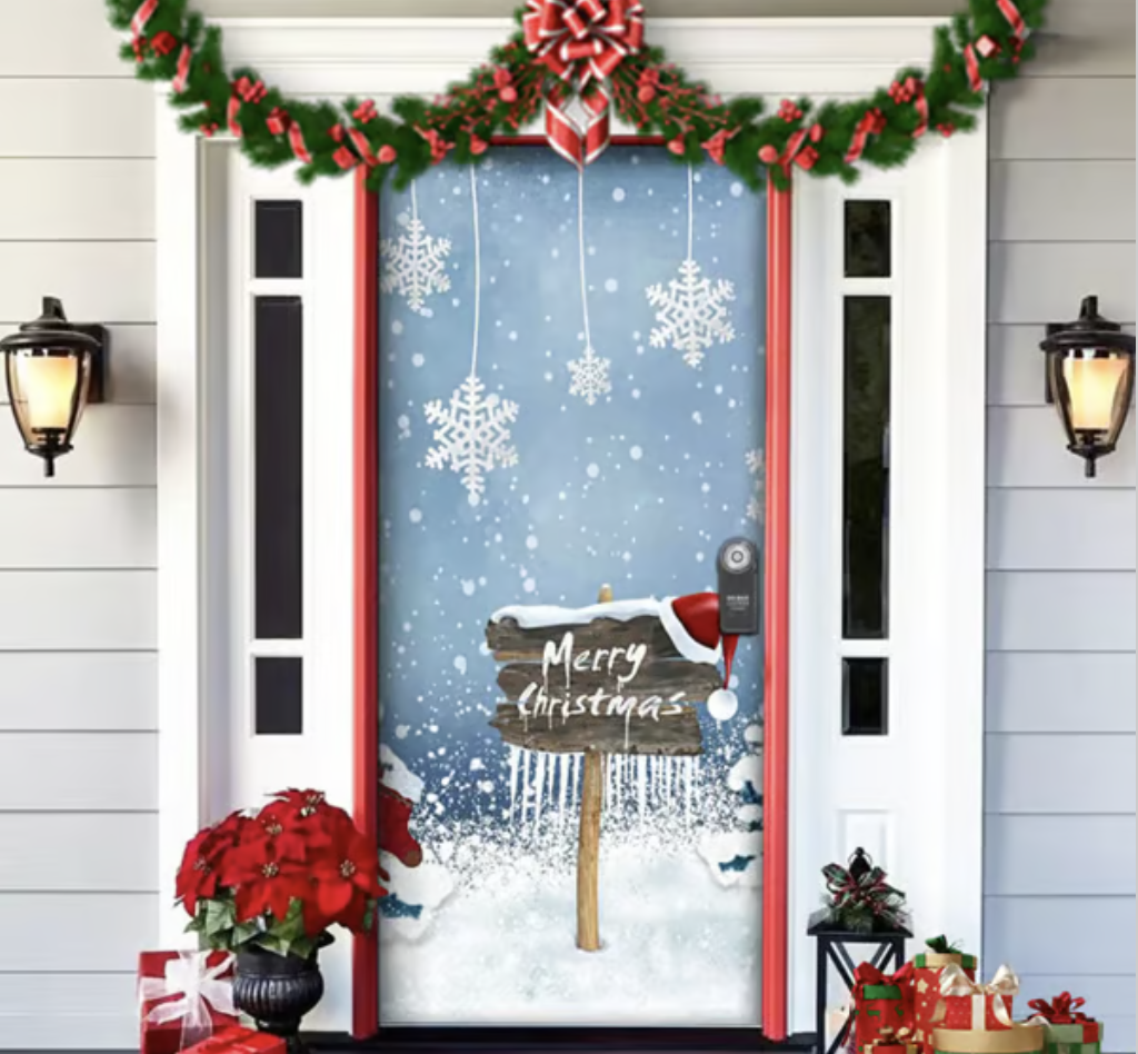 Christmas and Halloween front door decoration