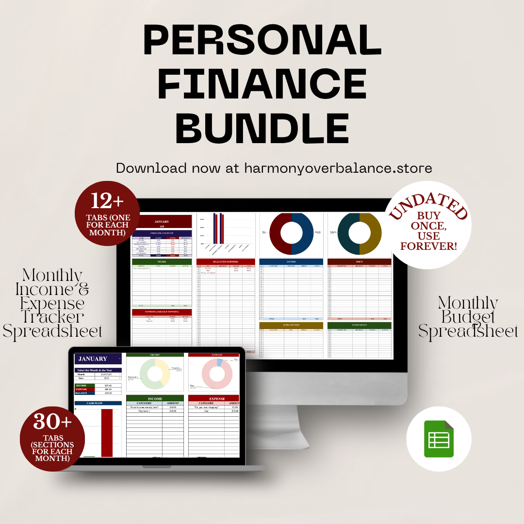 Ultimate AUTOMATED Budget & Finance Tracker Bundle (Google Sheets)