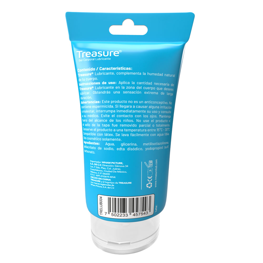 LUBRICANTE INTIMO TREASURE BASE AGUA