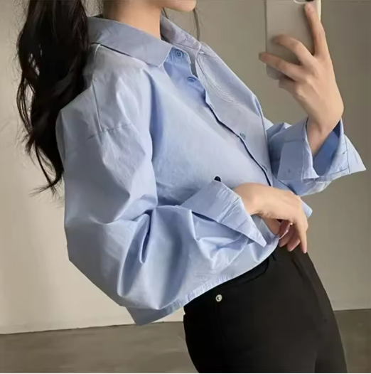 Blue Button-Up Shirt