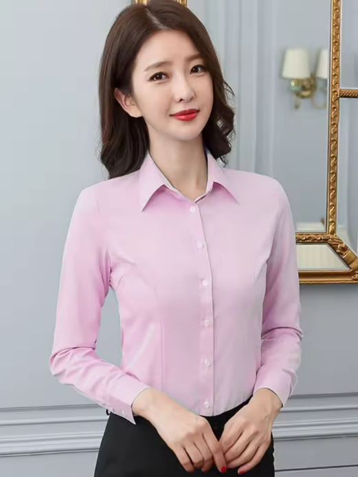 Women's Pink Button-Up Shirt