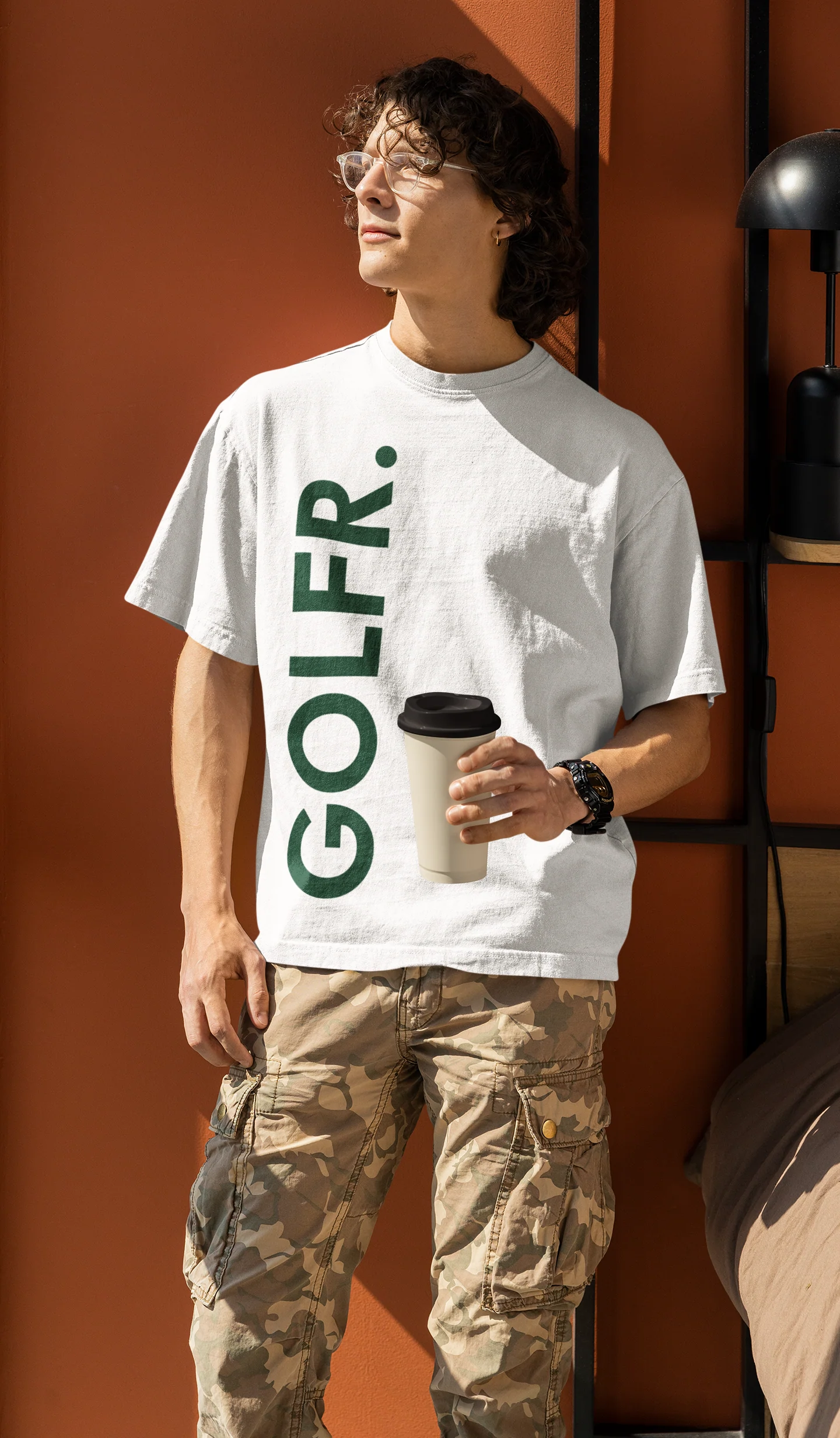 Oversized GOLFR White T-Shirt