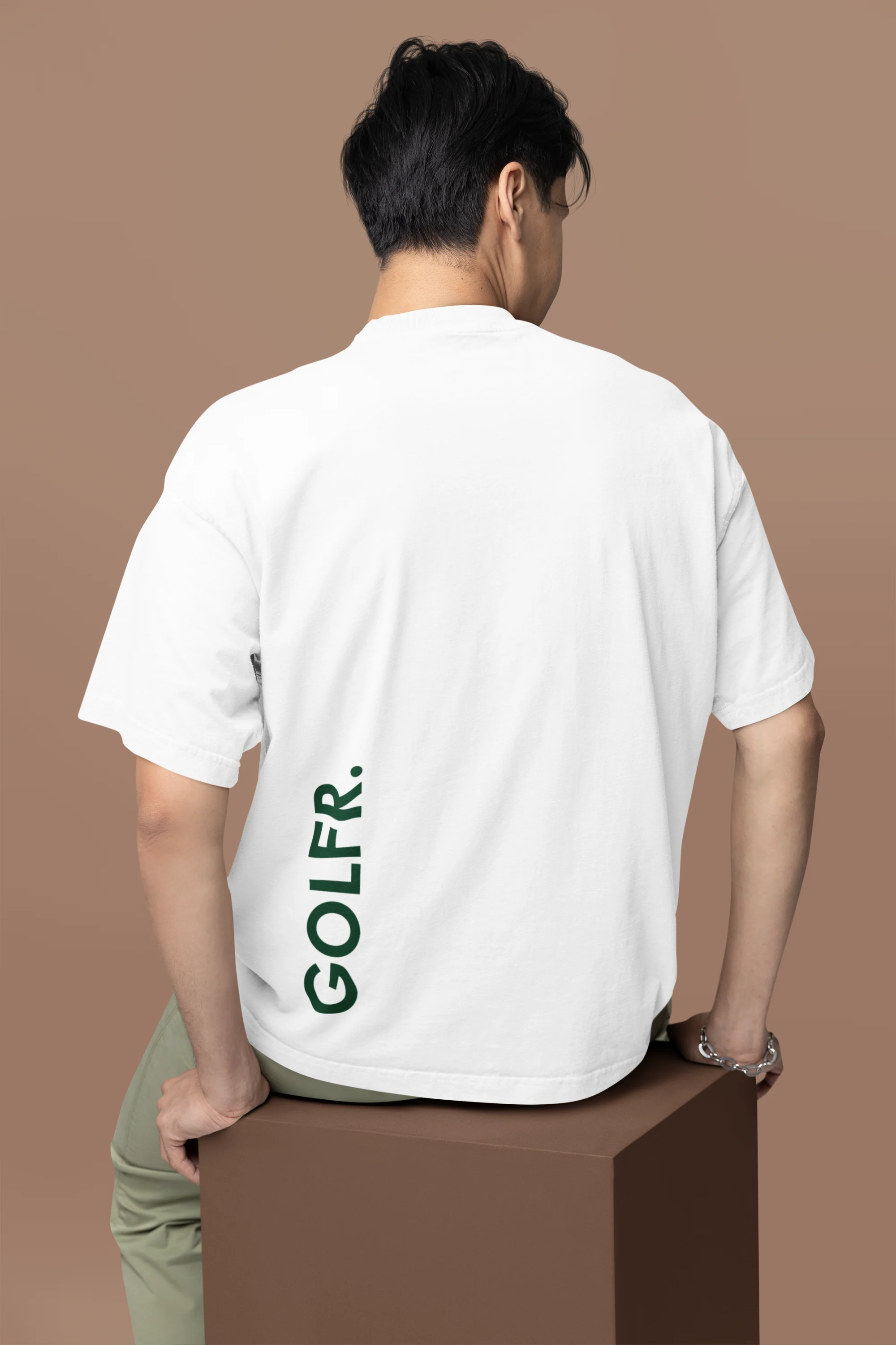 Oversized Graphic Car Print White T-Shirt