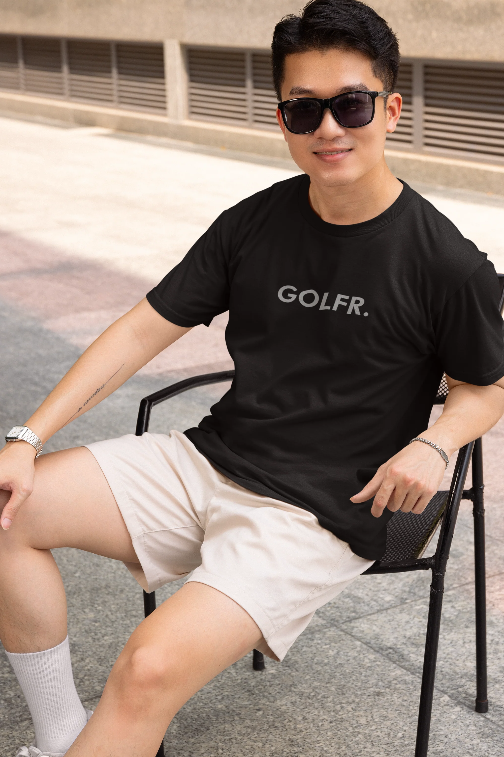 GOLFR Black T-Shirt