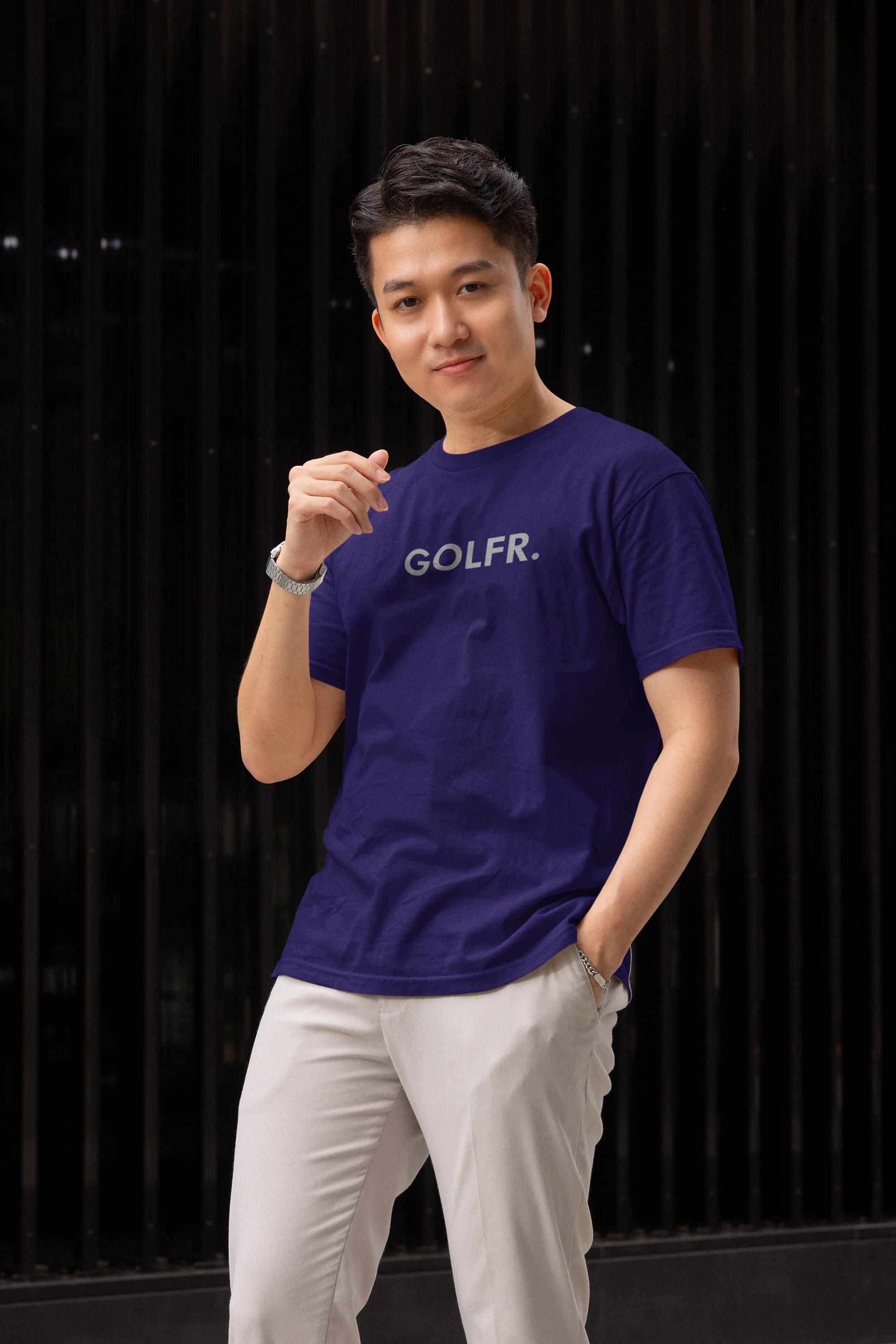 GOLFR. Navy Blue T-Shirt