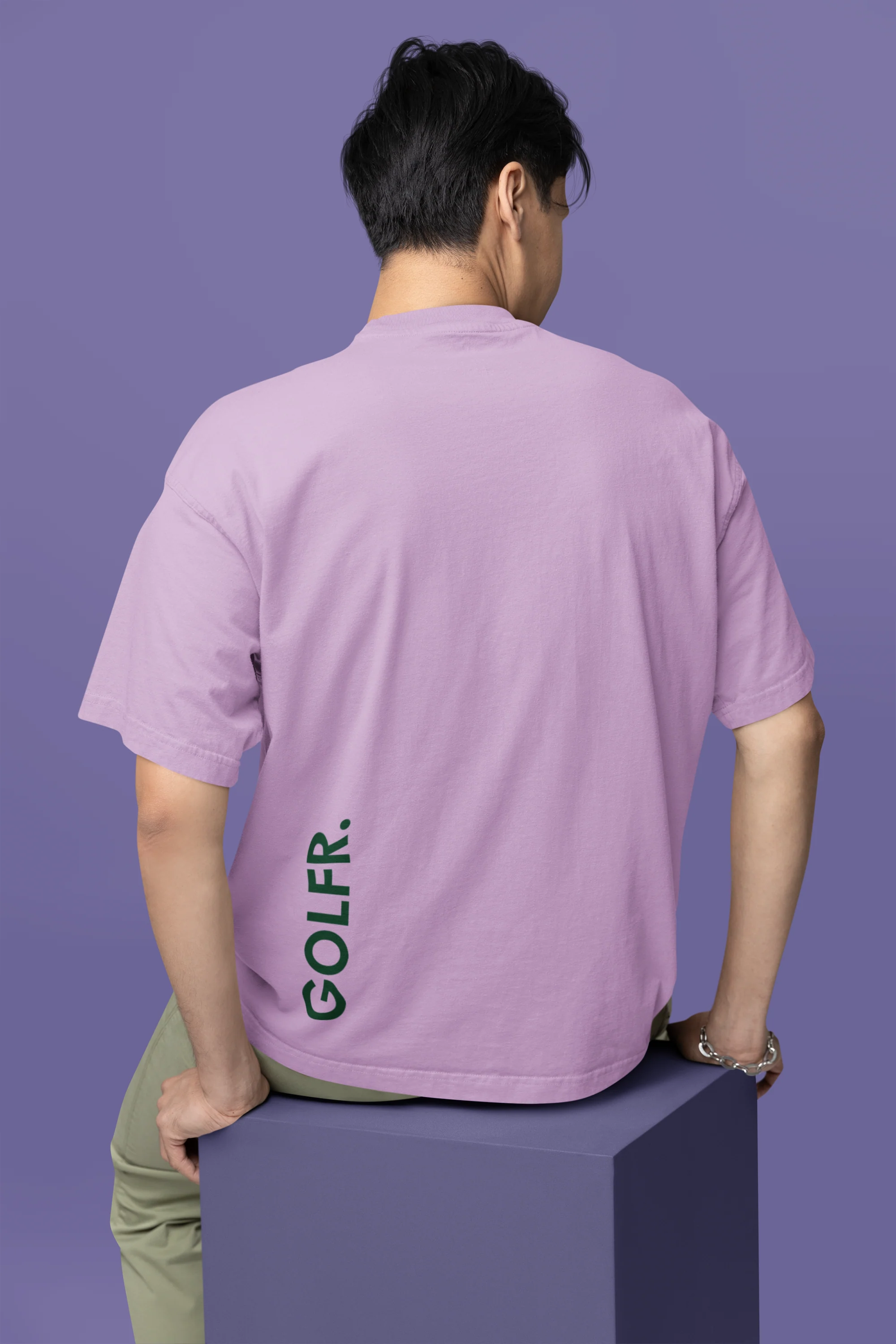 Oversized Attack on Titan Graphic Lilac T-Shirt