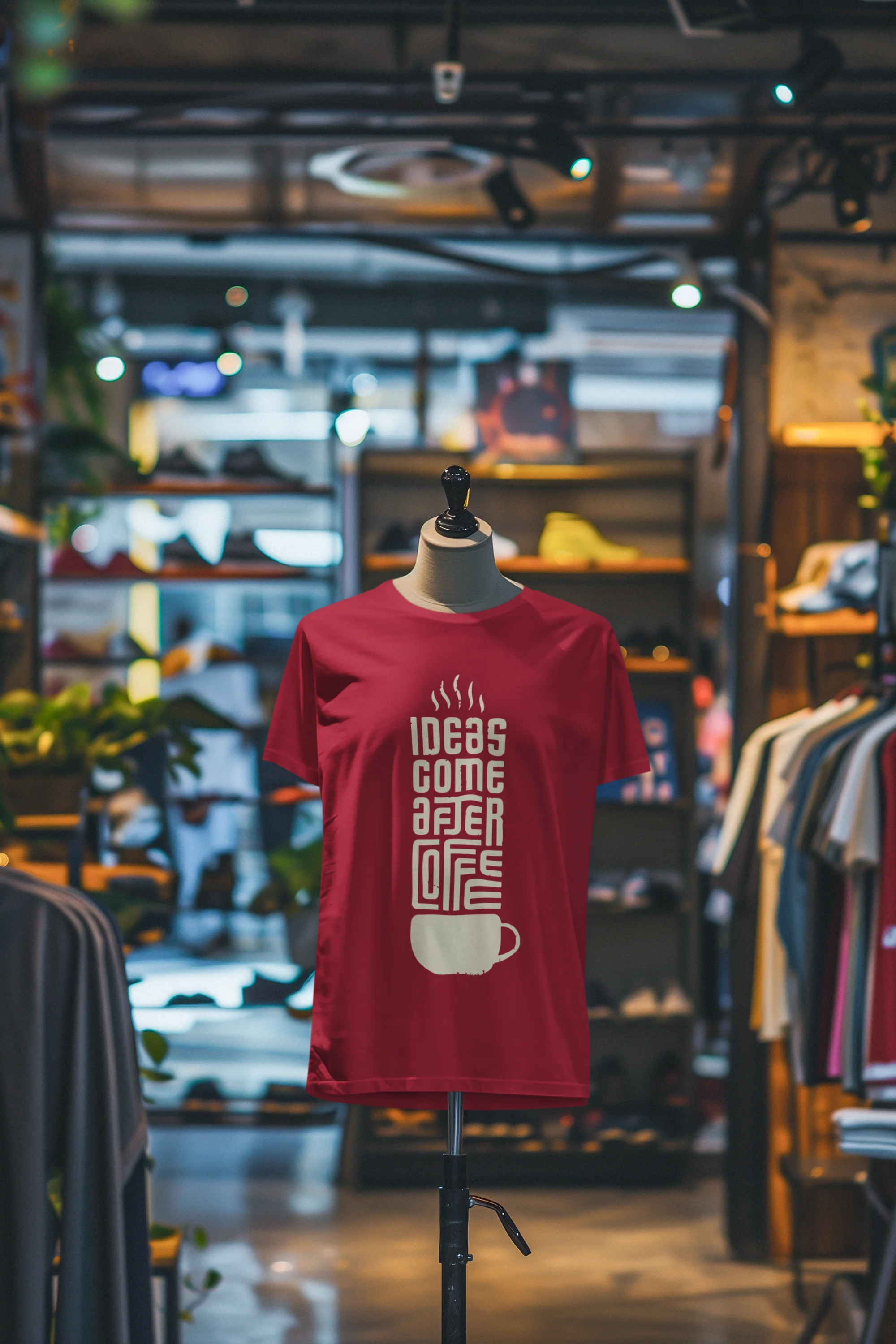 Red Graphic Coffee T-Shirt