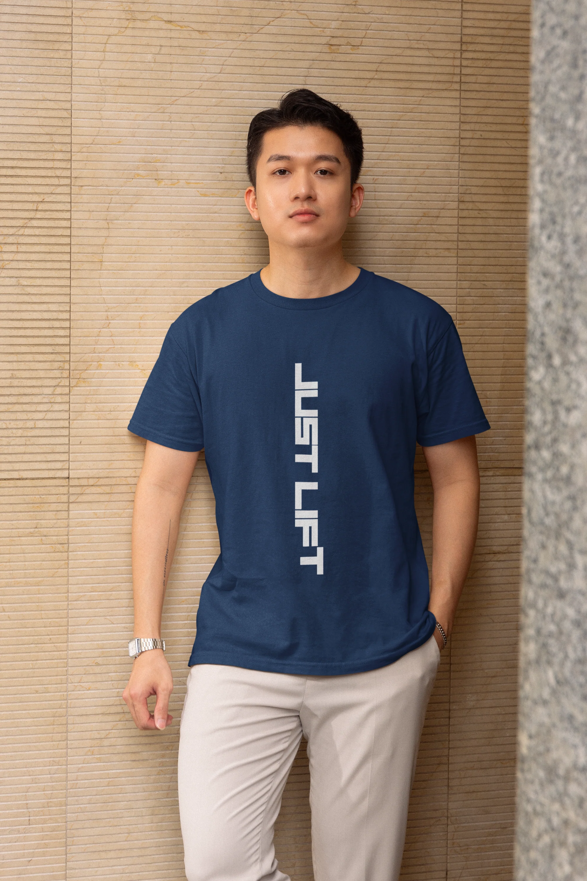 JUST LIFT Navy Blue T-shirt