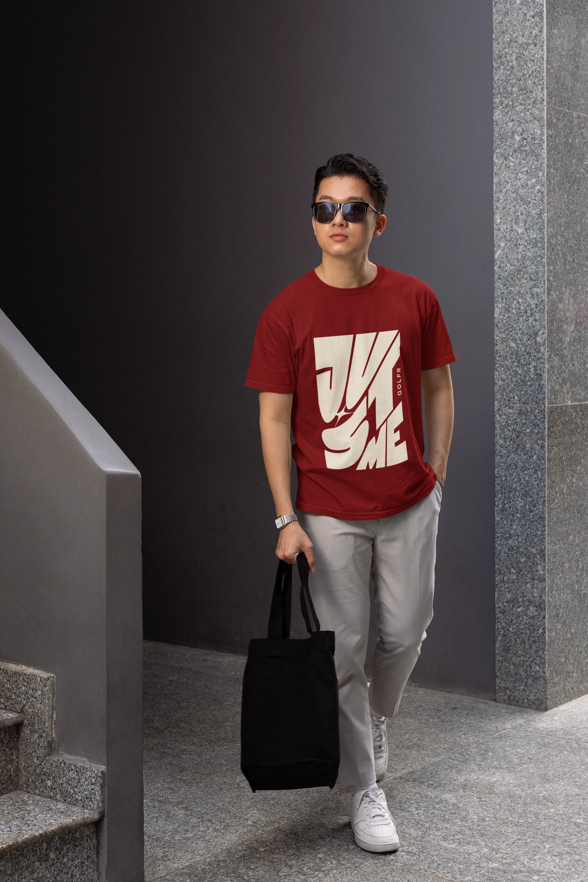 Just me Red Graphic T-Shirt