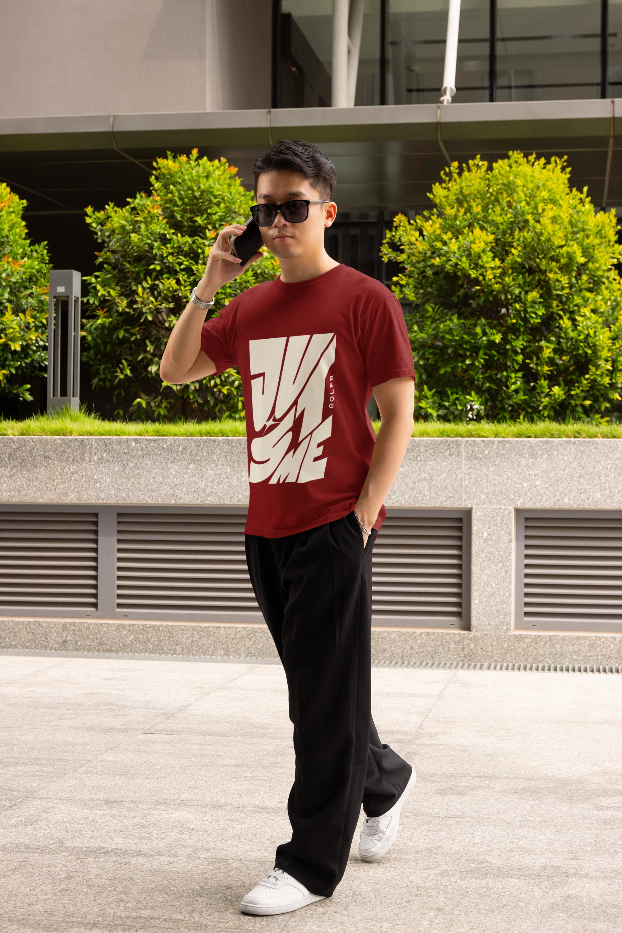 Just me Red Graphic T-Shirt