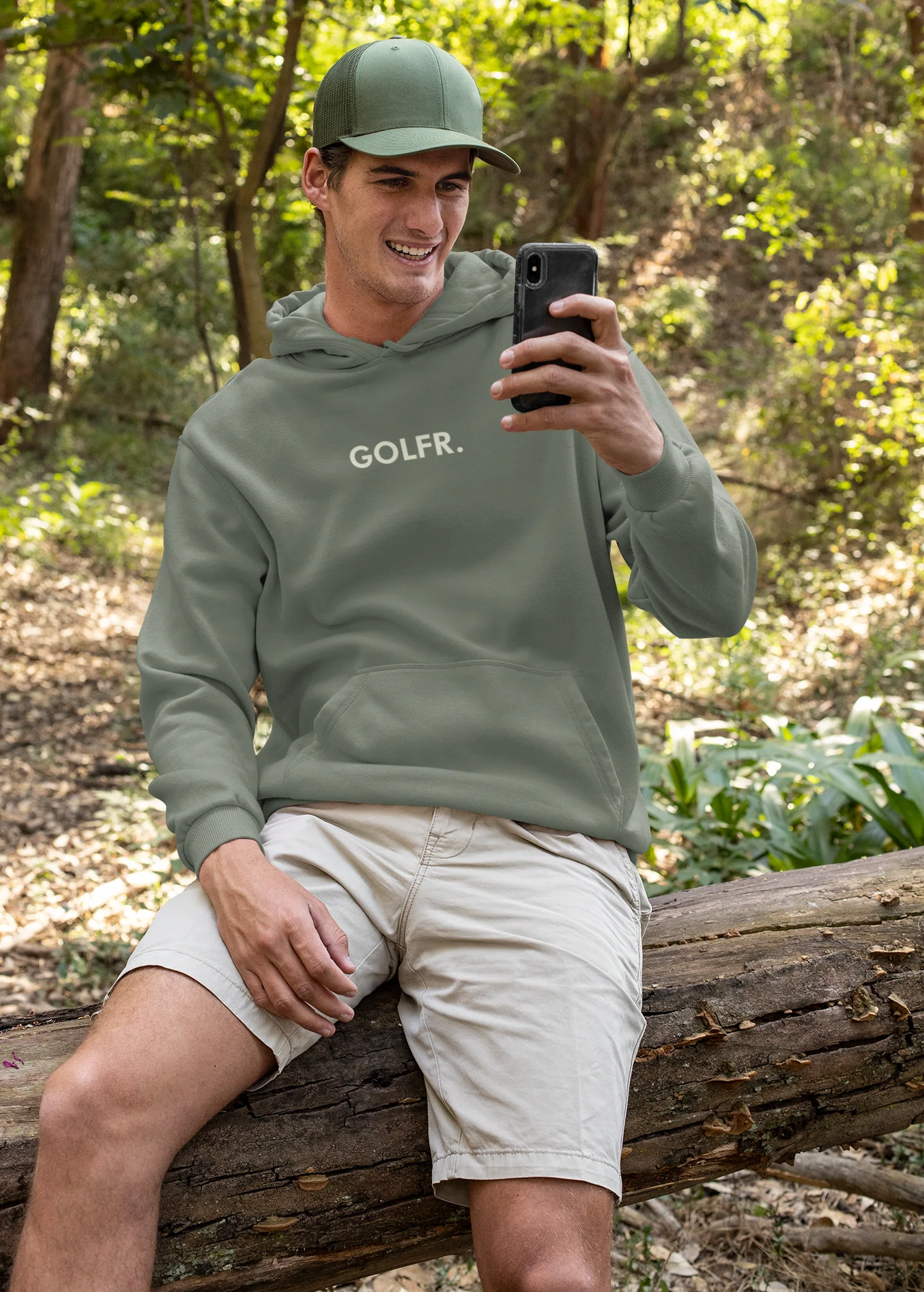 GOLFR. Hoodie Sage Green