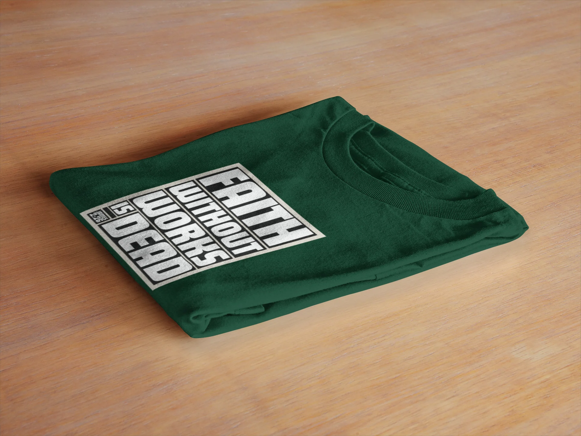 Faith Statement Graphic Deep Green T-Shirt
